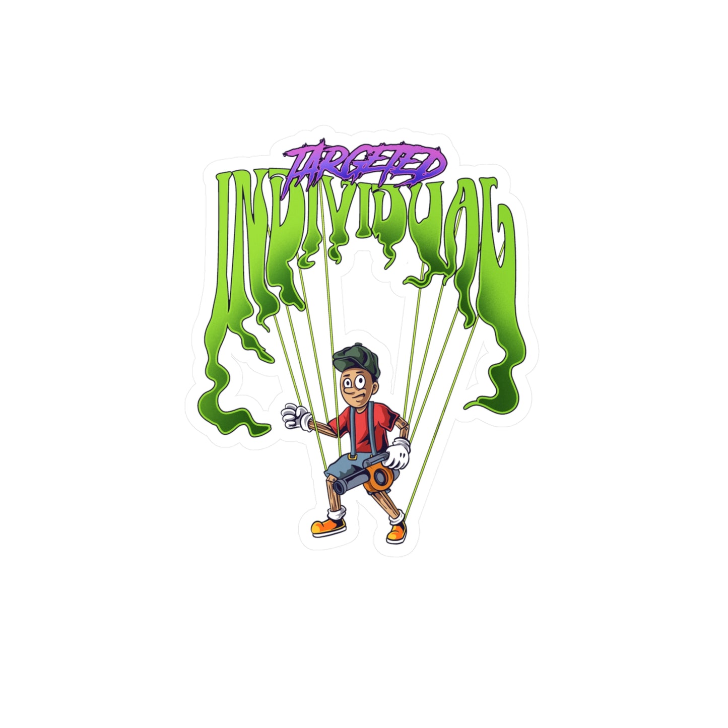 Targeted Individual Parachute Sticker – Kiss-Cut Vinyl Decal