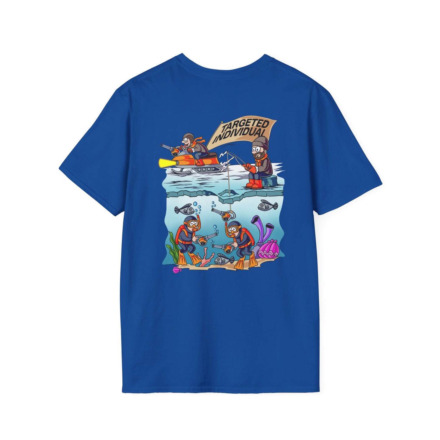 Fishing Cartoon T-Shirt — "Targeted Individual" Graphic Tee