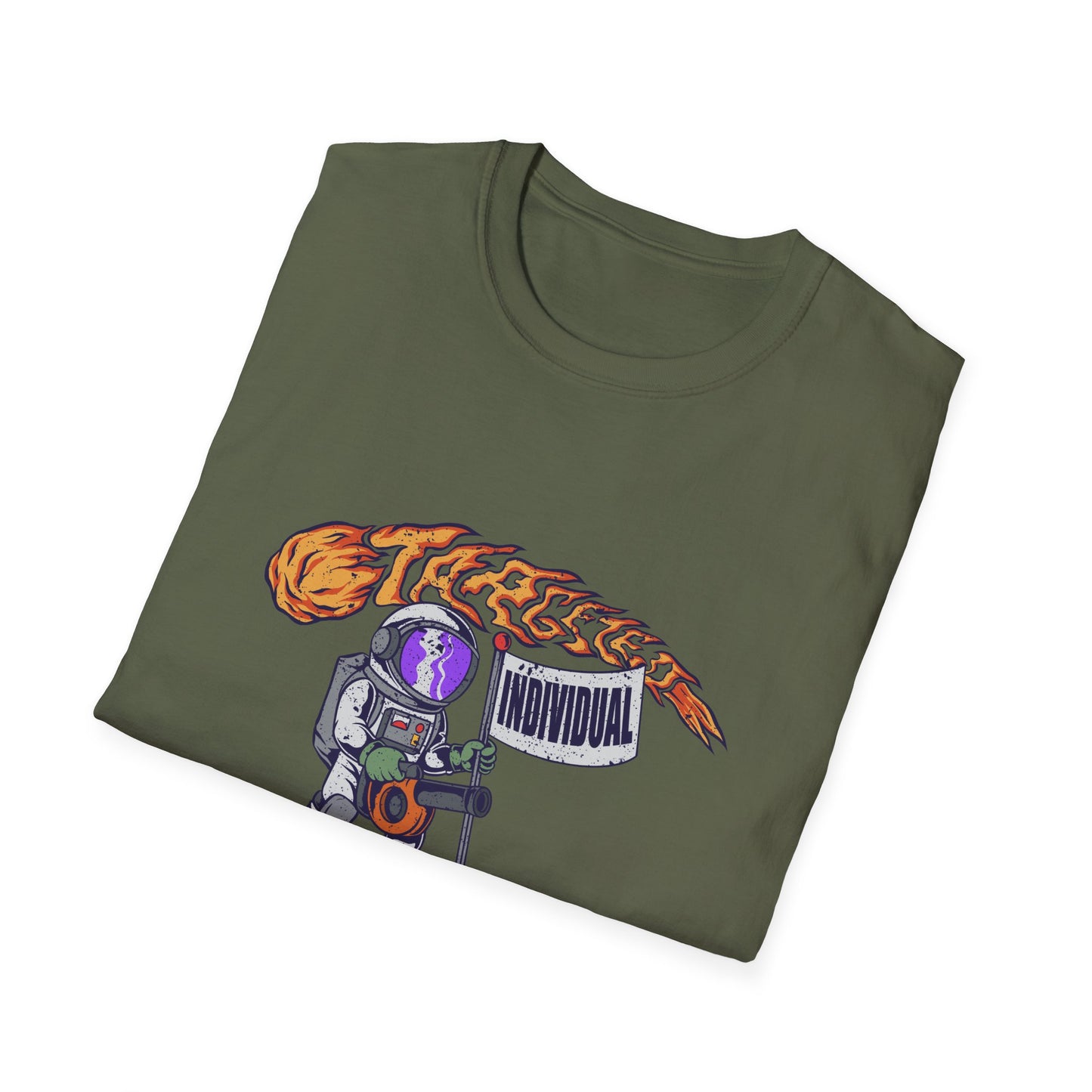 Astronaut Guitar T-Shirt — Retro Space Rock Design ("Takeoff")