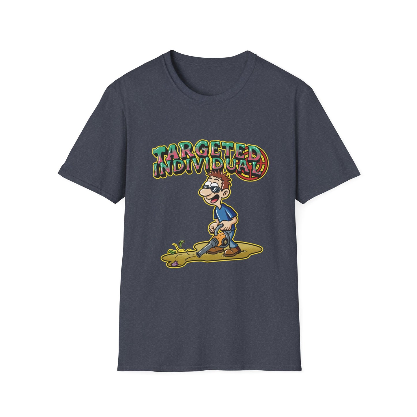 Targeted Individual T-Shirt — Surfer Cartoon Graphic Tee