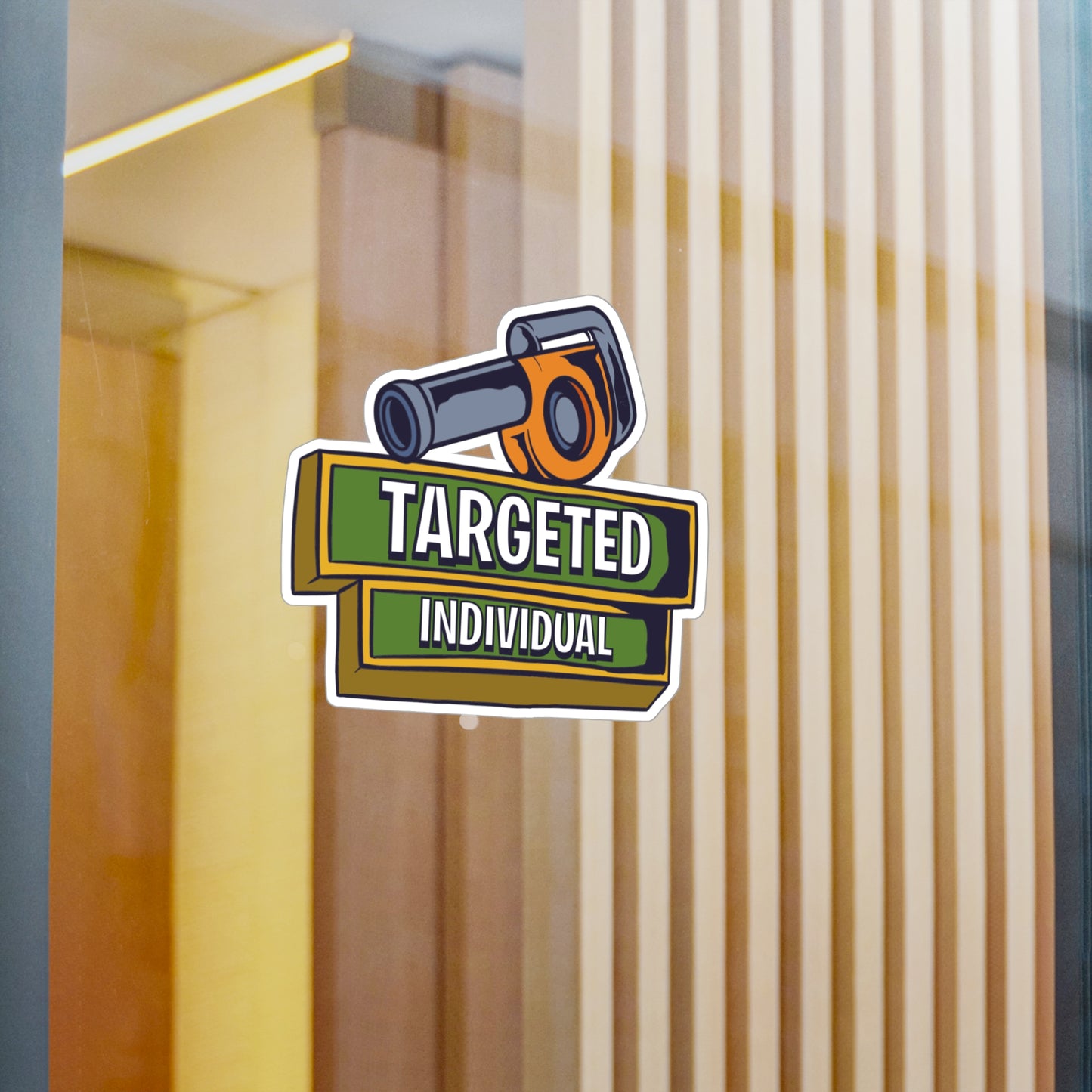 Targeted Individual Vinyl Sticker — Tactical Scope Kiss-Cut Decal