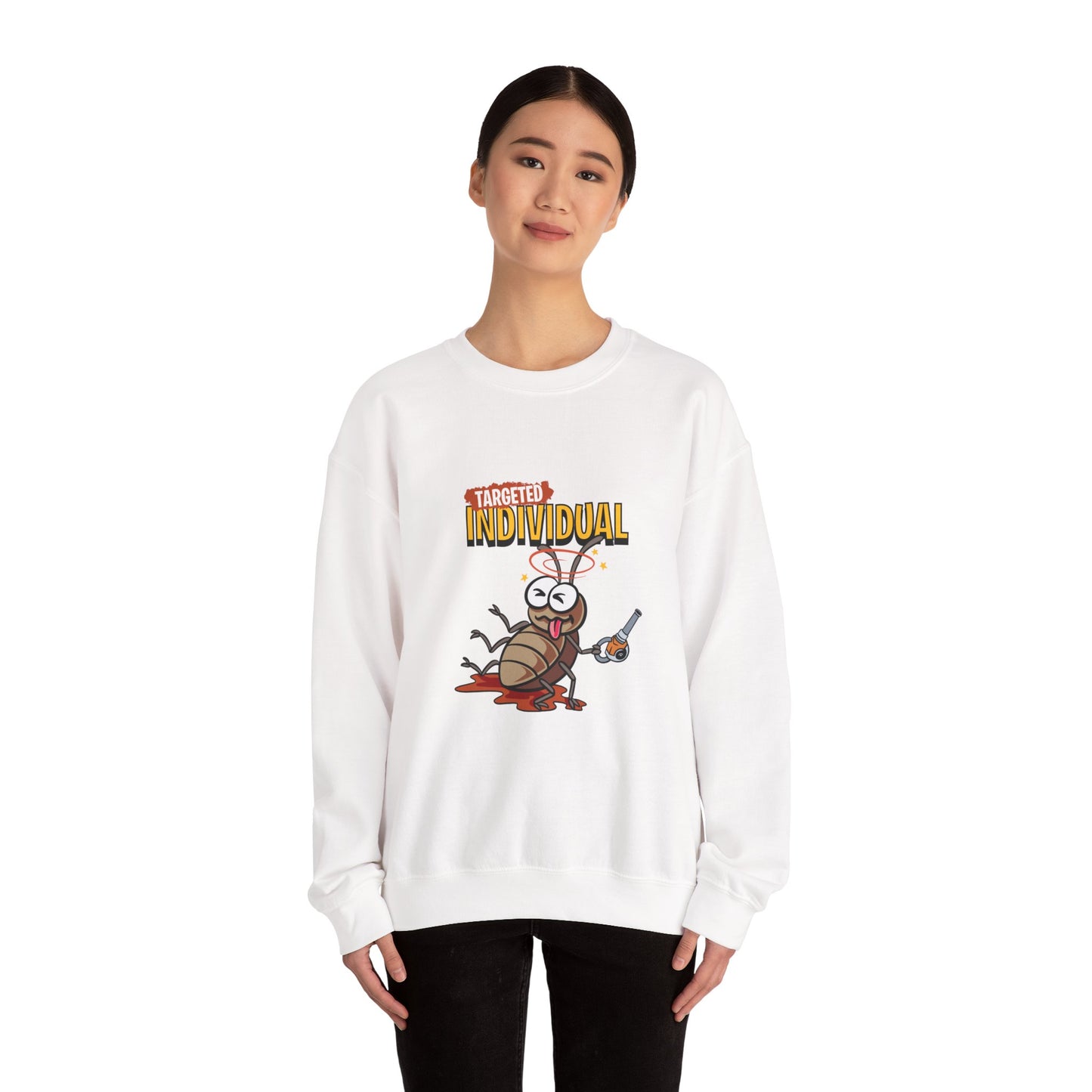 Sweatshirt — "Targeted Individual" Funny Bug Graphic Crewneck