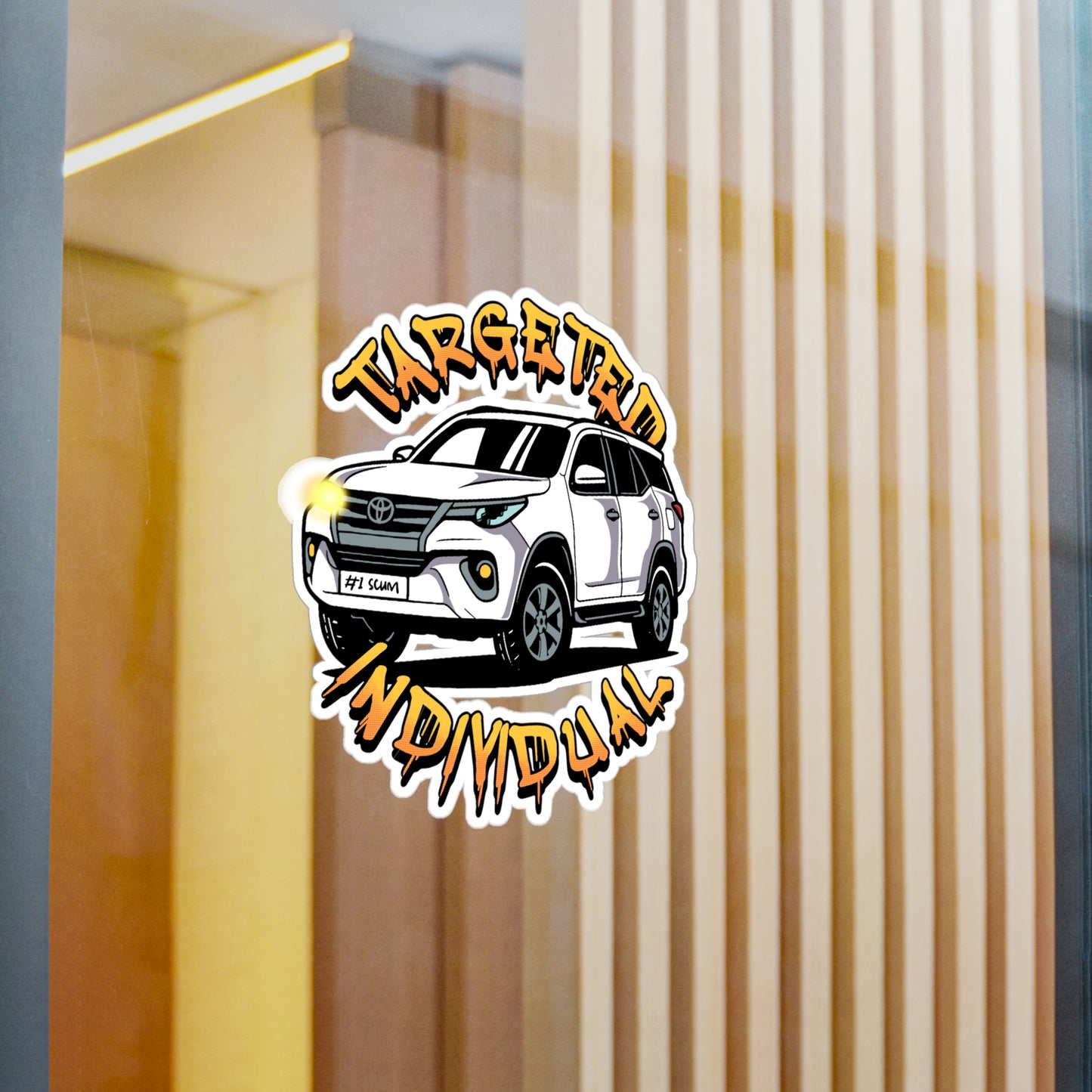 Targeted Individual SUV Vinyl Sticker — Kiss-Cut Car Decal