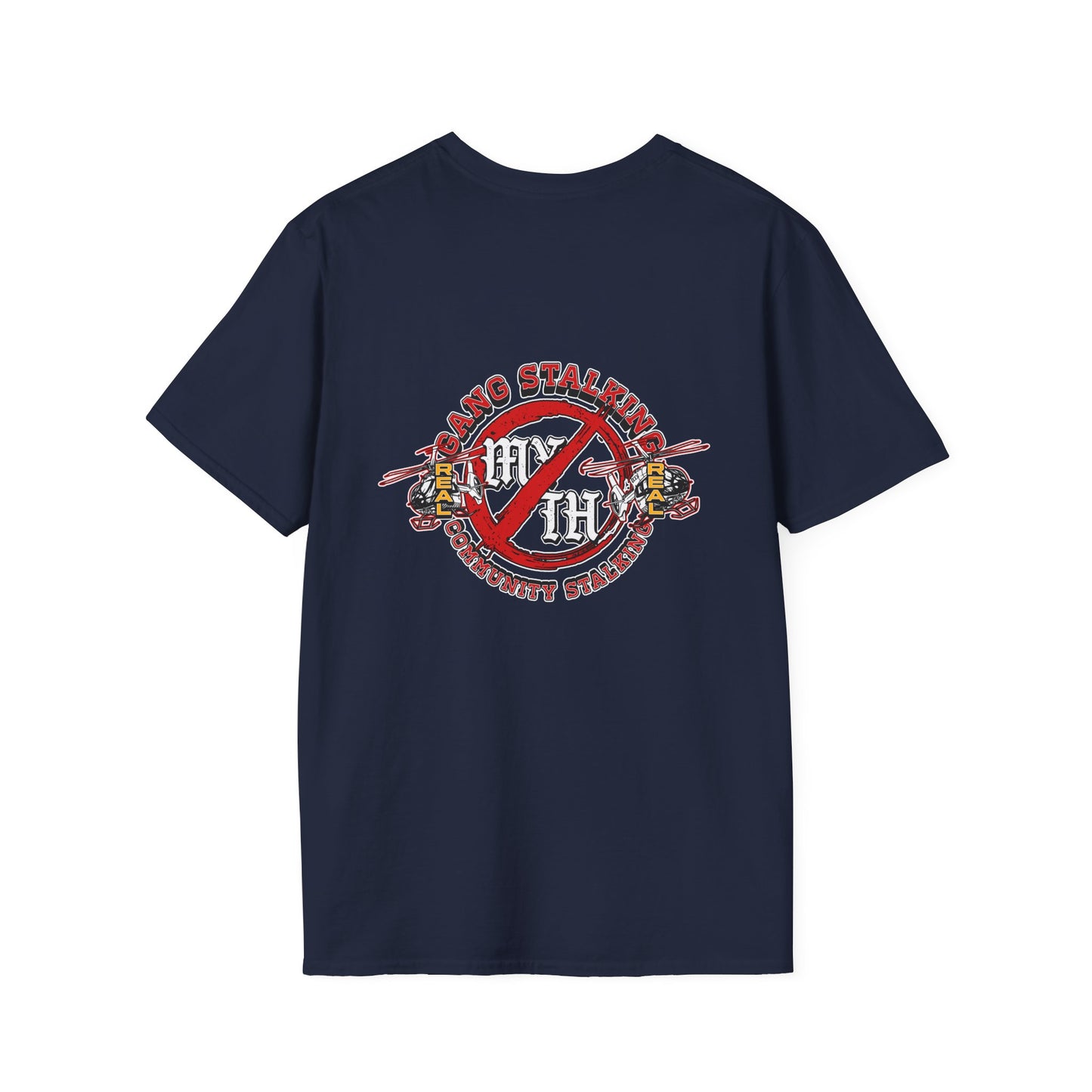 T-Shirt — Retro 'No Stalking' Vintage Graphic Tee (Front Sloth & Back Emblem)