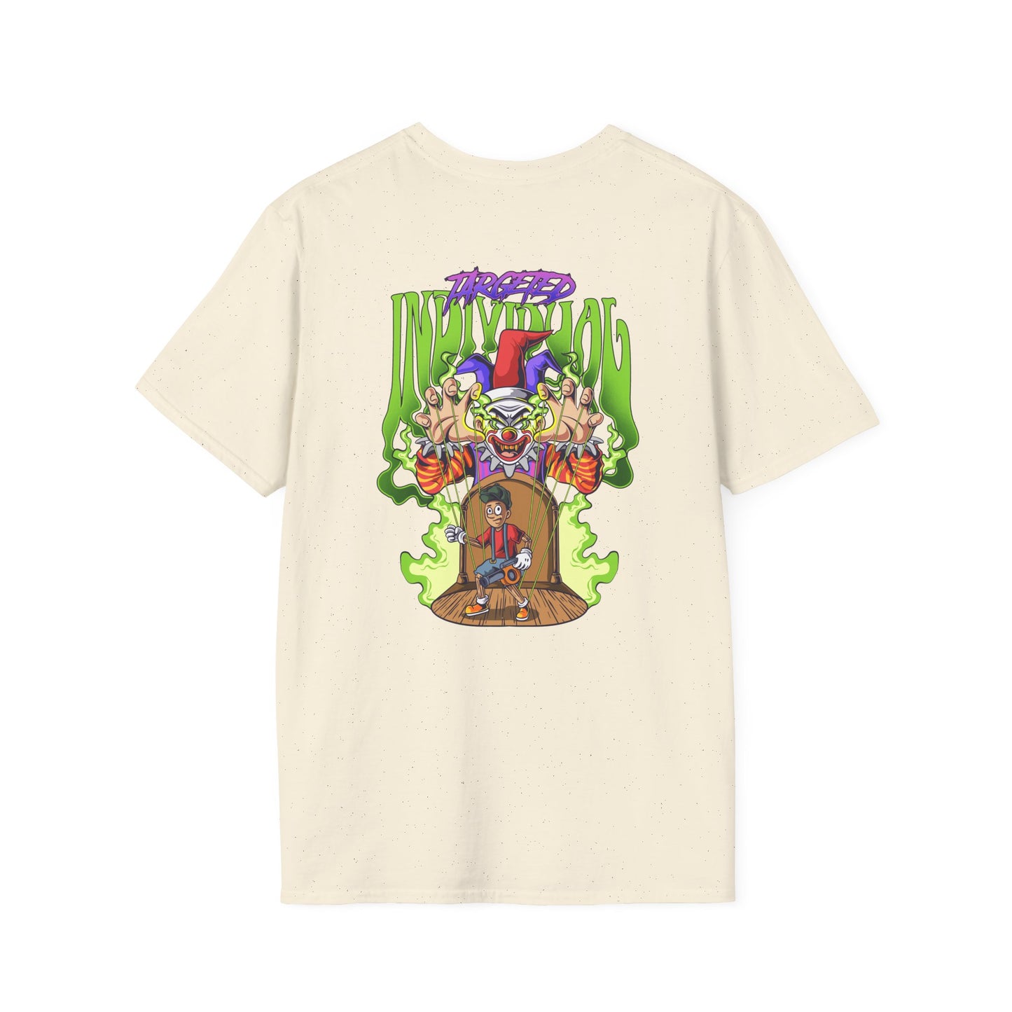 Scaredy Clown Graphic T-Shirt — Horror Joker Back Print