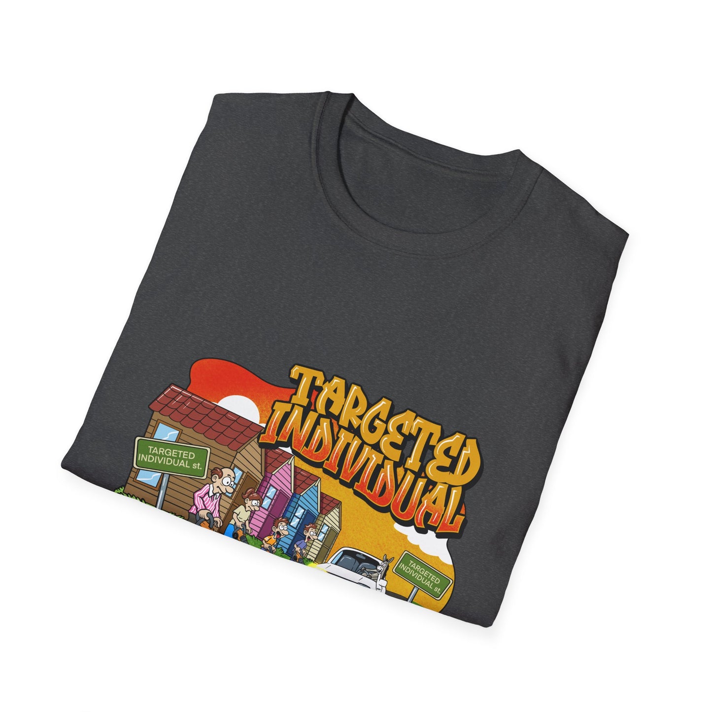 Targeted Individual Graphic T-Shirt — Retro Street Scene Tee