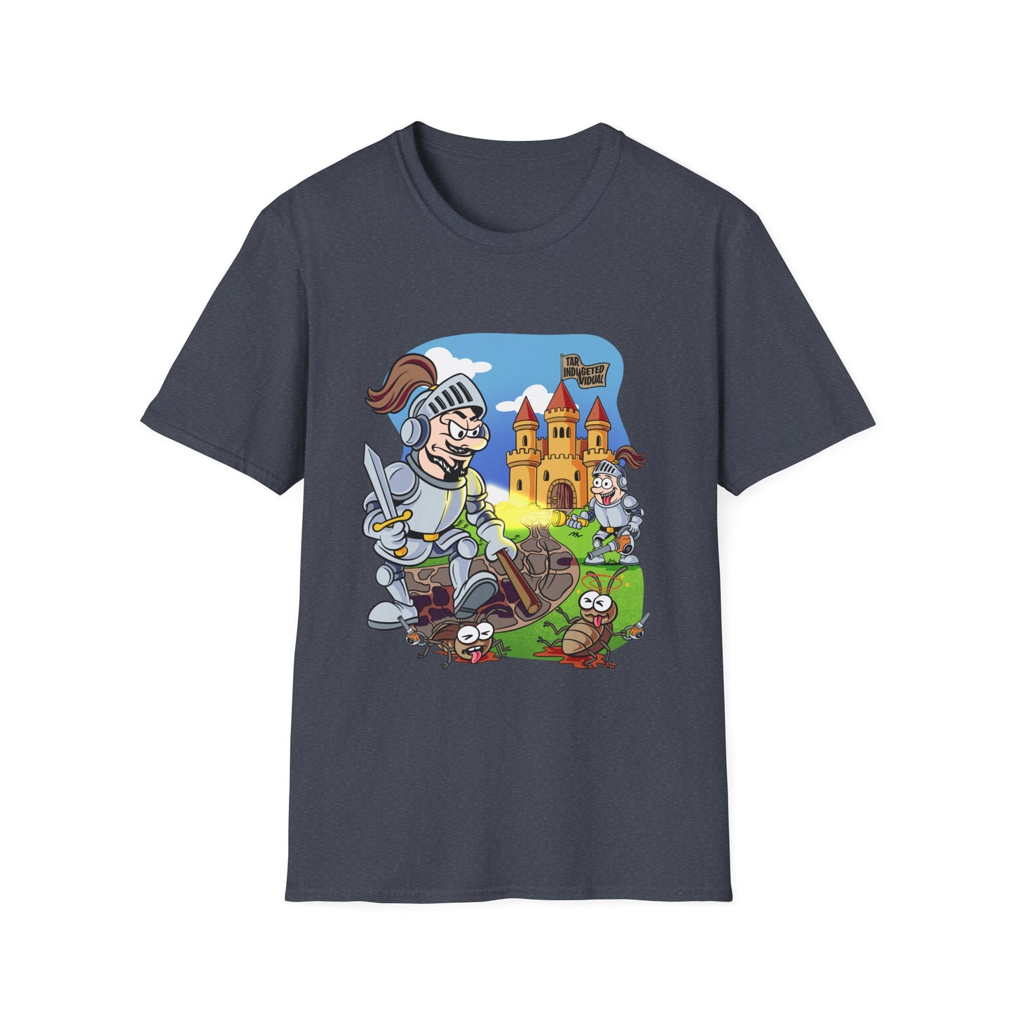 Knight Cartoon T-Shirt — Cute Medieval Castle Adventure Tee