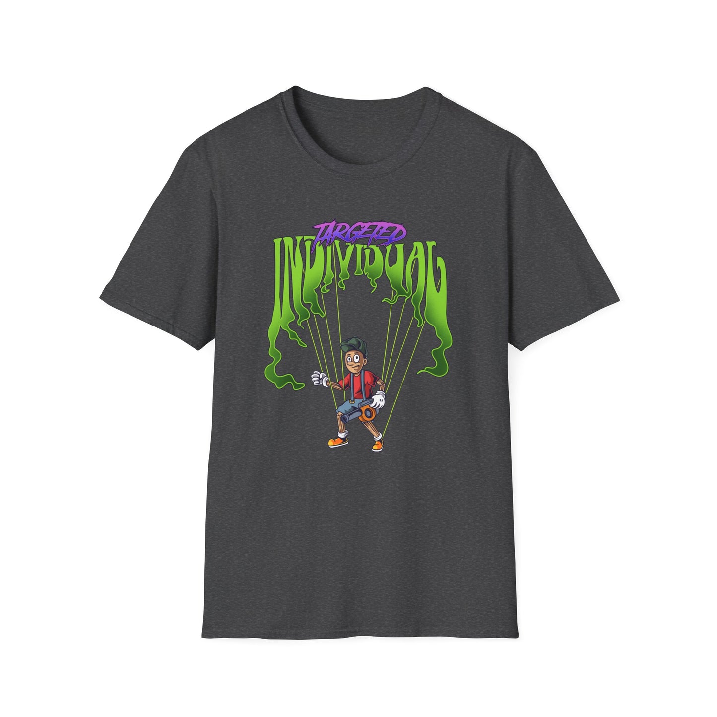 T-Shirt — Puppet Strings Graphic Tee (Young Gamer Puppet Design)