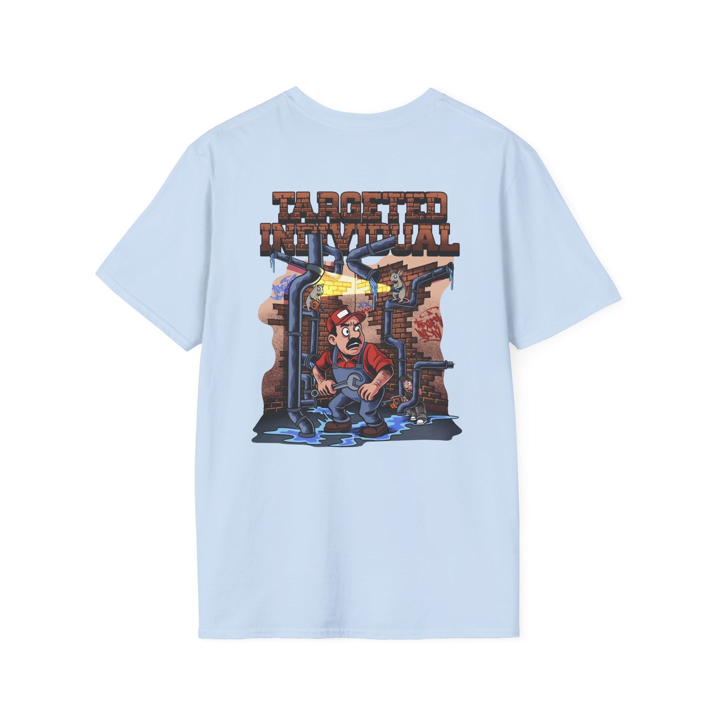 Plumber Retro Graphic T‑Shirt — "Tabotted Industrial" Back Artwork