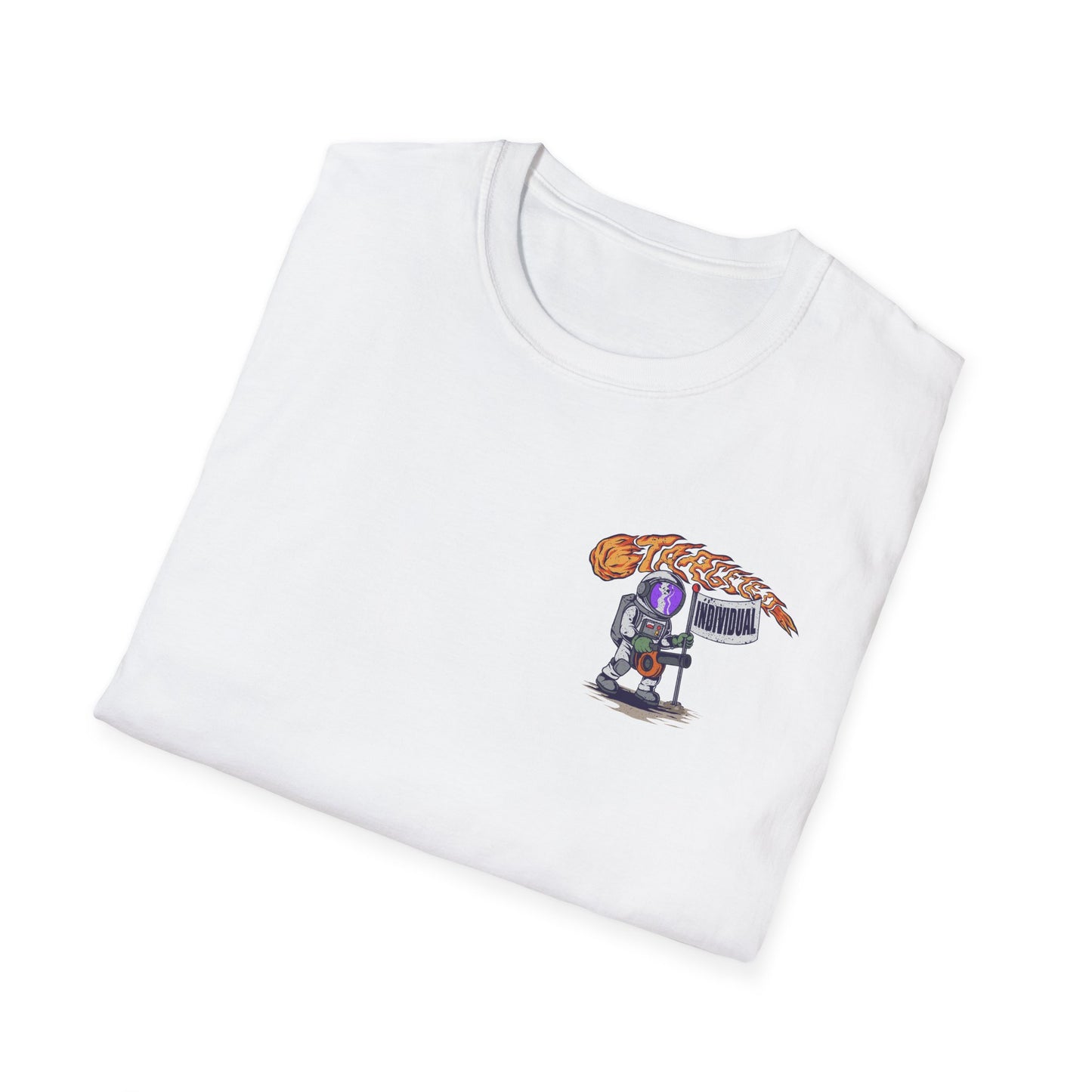 Space Protest T-Shirt — Cute Astronauts Holding Sign with Comet Graphic