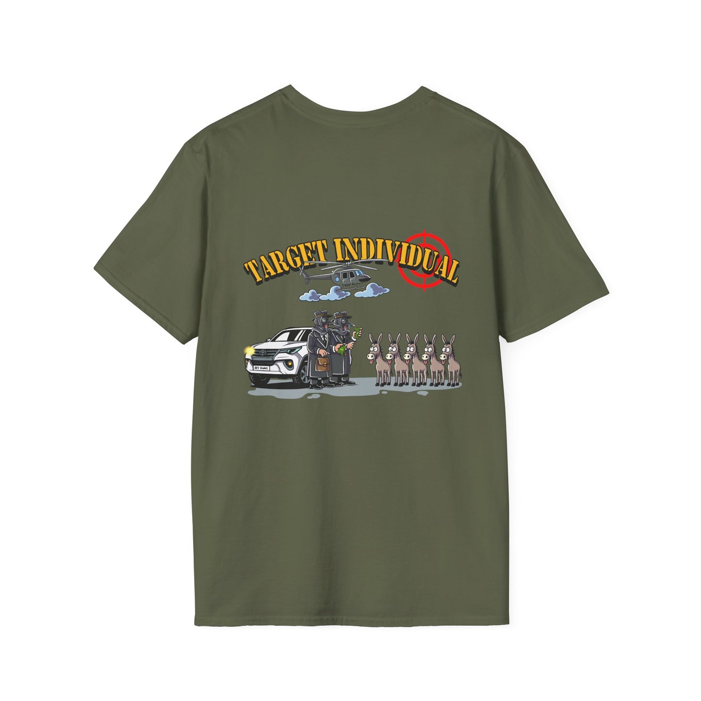 Target Individual T-Shirt — Tactical Humvee & Helicopter Graphic