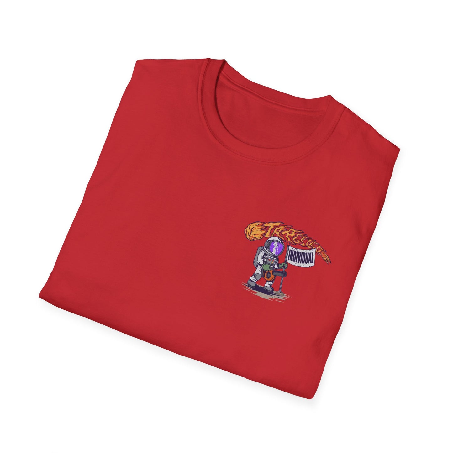 Space Protest T-Shirt — Cute Astronauts Holding Sign with Comet Graphic