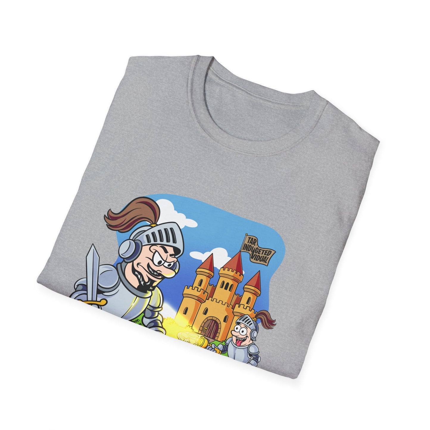 Knight Cartoon T-Shirt — Cute Medieval Castle Adventure Tee