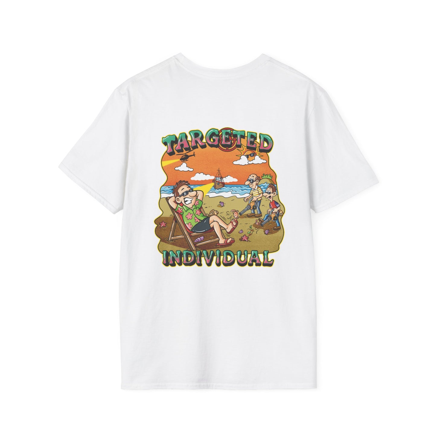 T-Shirt — "Targeted Individual" Retro Beach Graphic Tee
