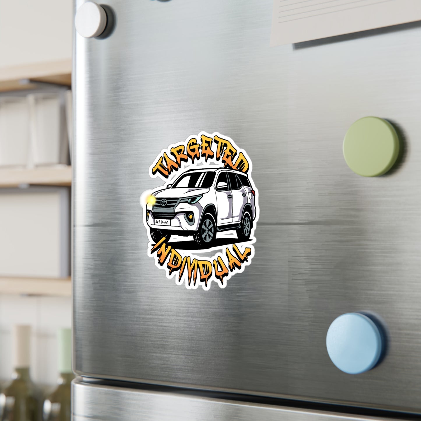 Targeted Individual SUV Vinyl Sticker — Kiss-Cut Car Decal