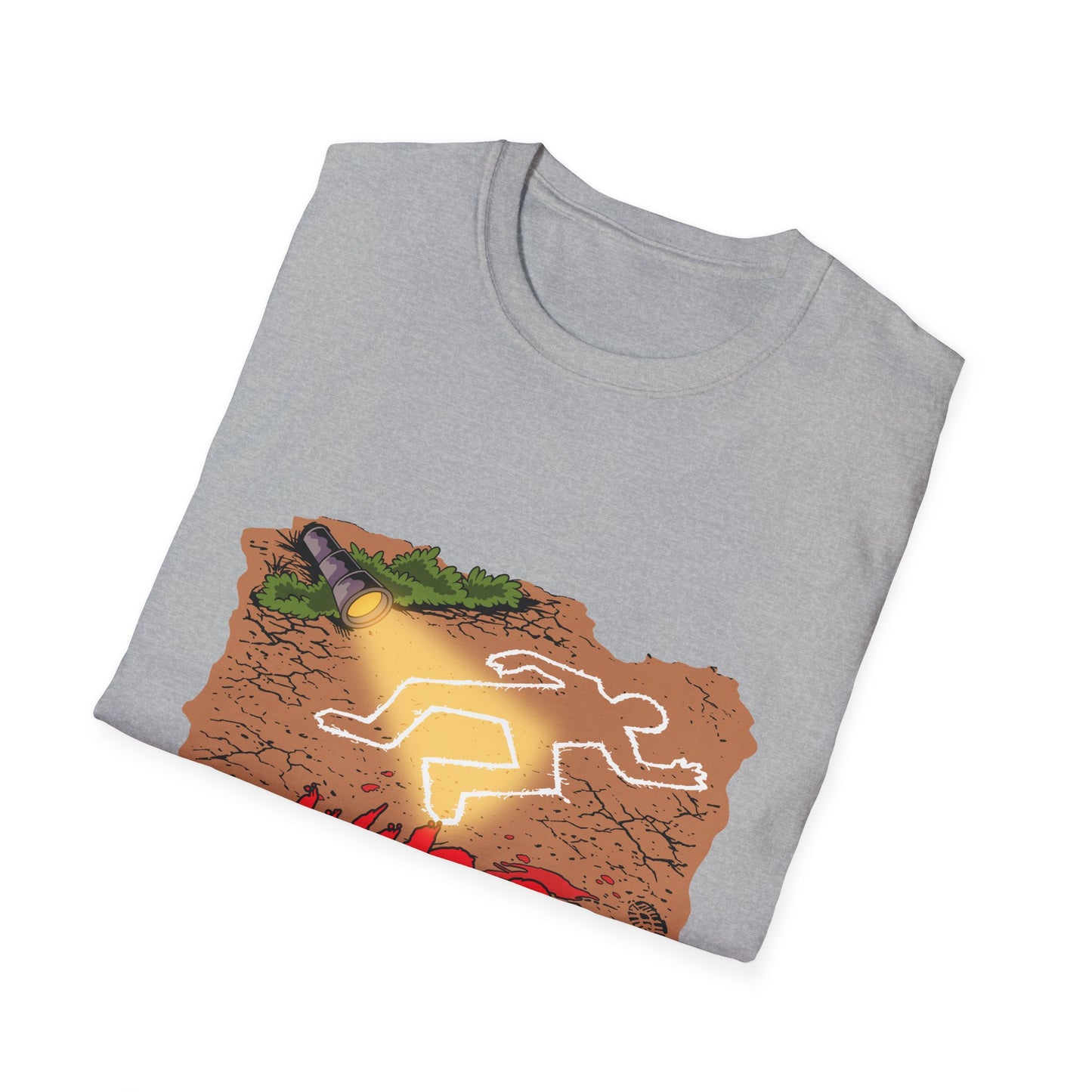 Crime Scene Chalk Outline T-Shirt – "Who's Next?" Graphic Tee