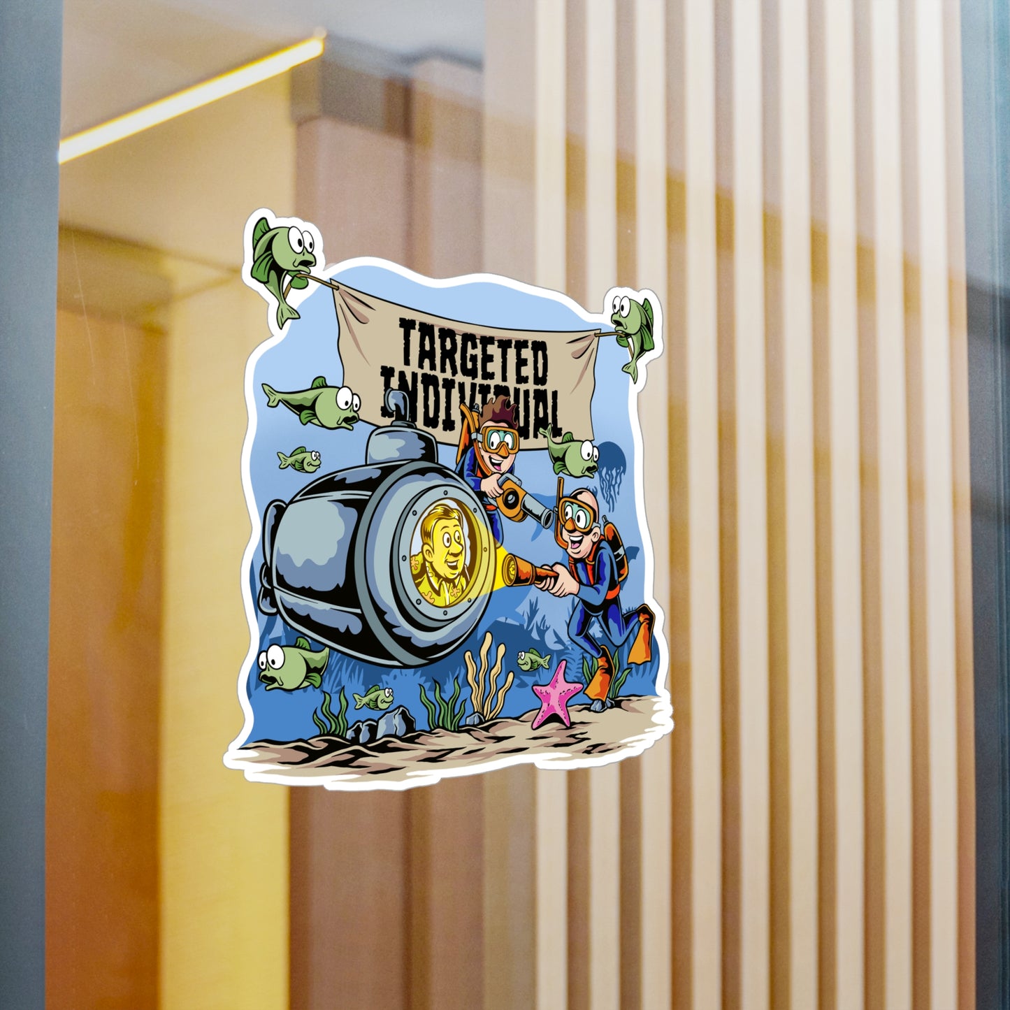 Targeted Individual Submarine Sticker — Kiss-Cut Vinyl Decal