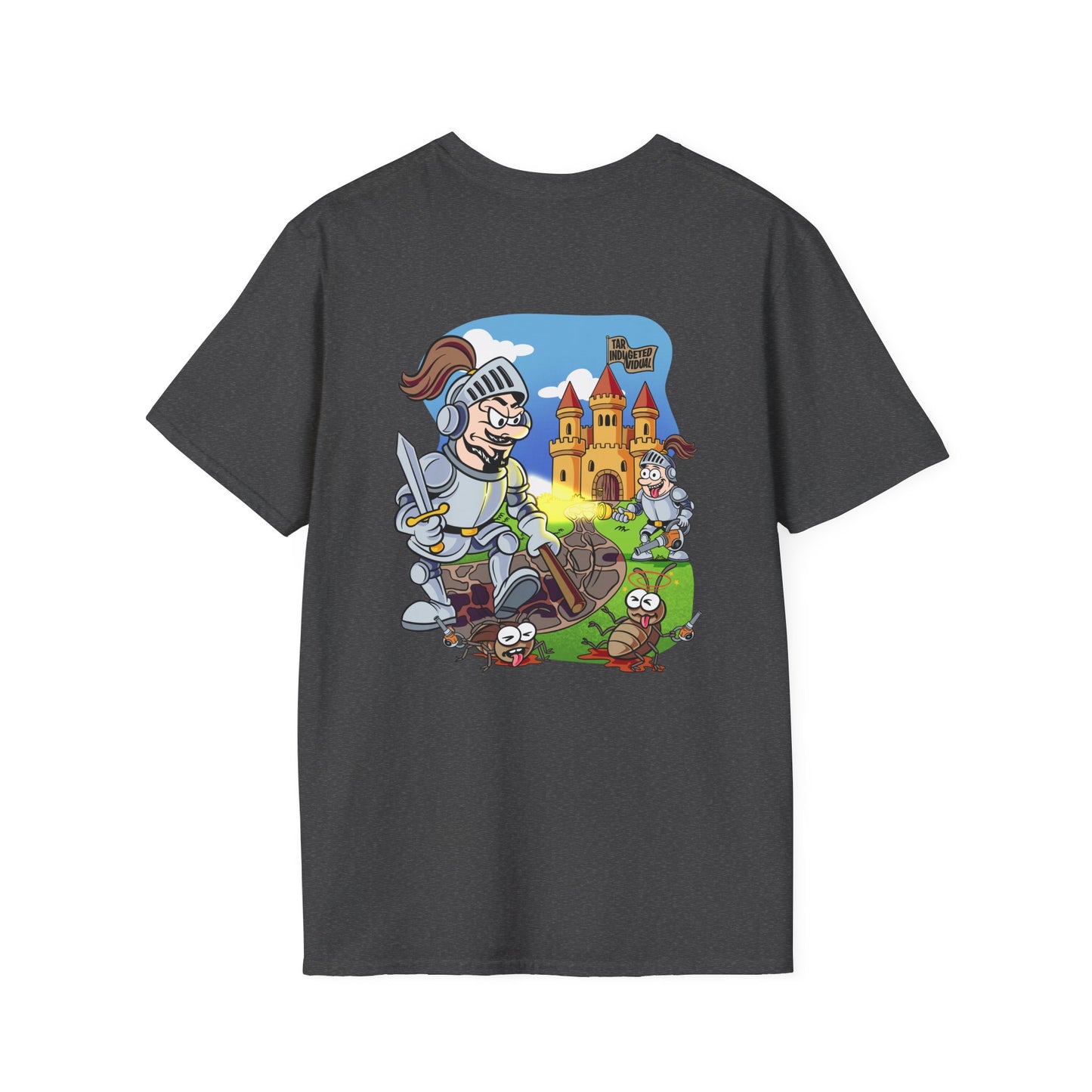Medieval Worm Knight T-Shirt — Funny Castle Adventure Graphic Tee