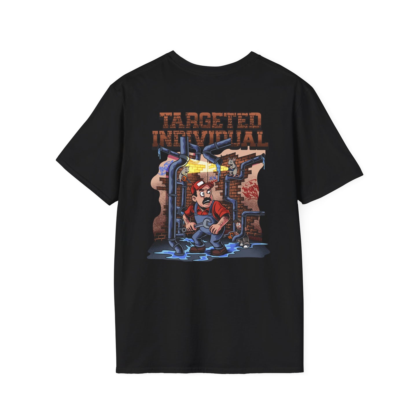 Plumber Retro Graphic T‑Shirt — "Tabotted Industrial" Back Artwork