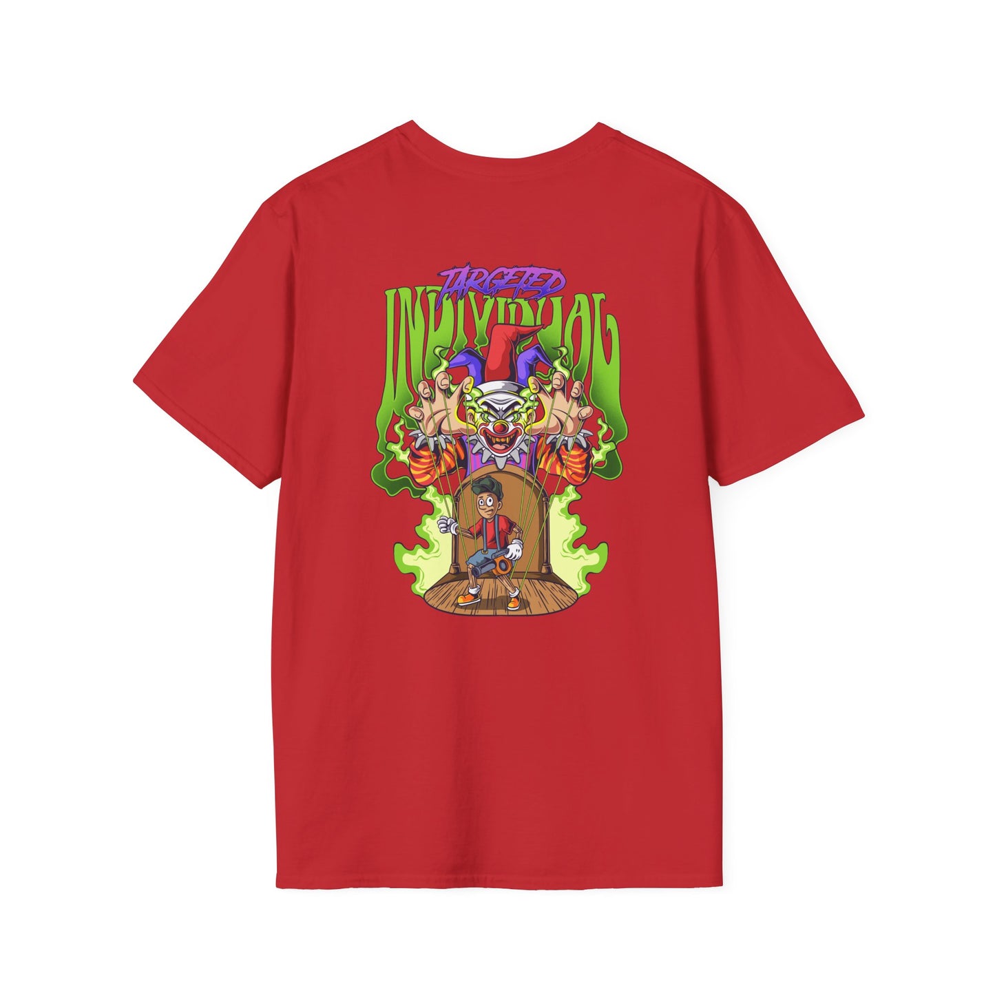 Scaredy Clown Graphic T-Shirt — Horror Joker Back Print