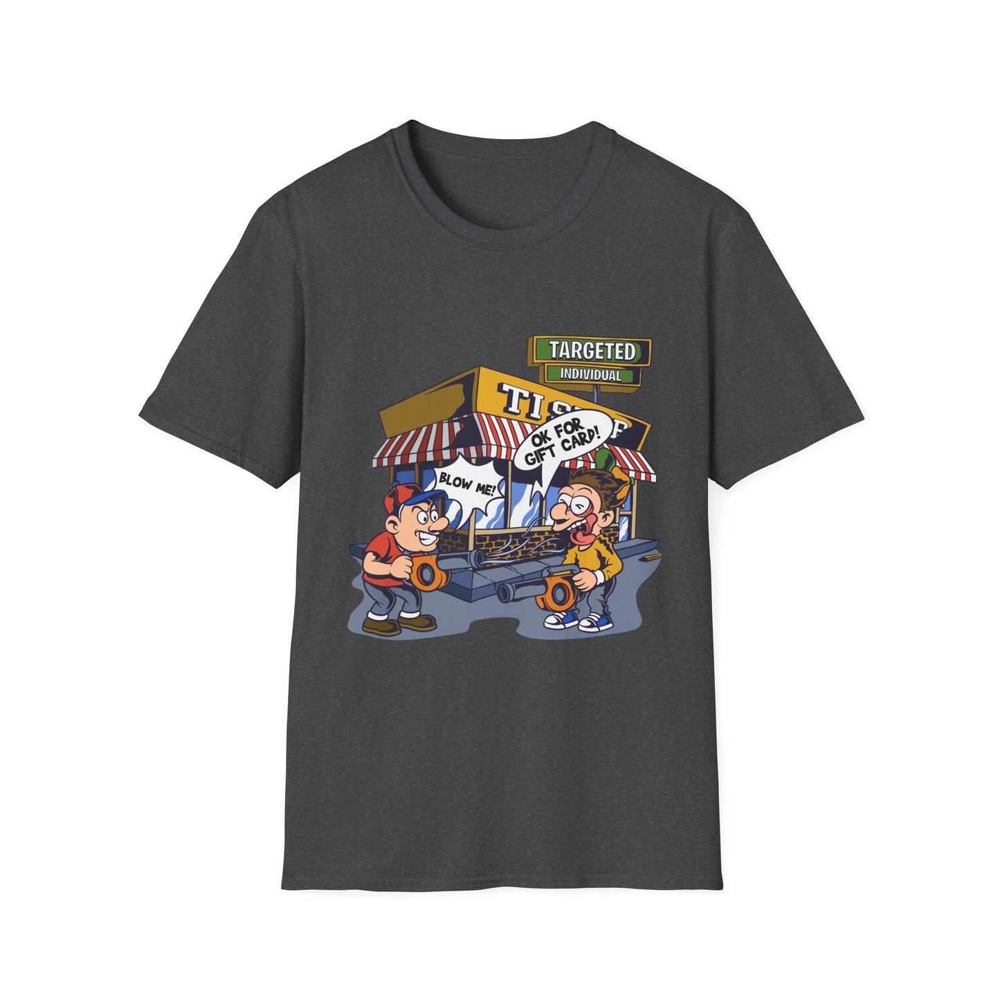 T-Shirt — Cartoon Target Practice Ice Cream Stand Design