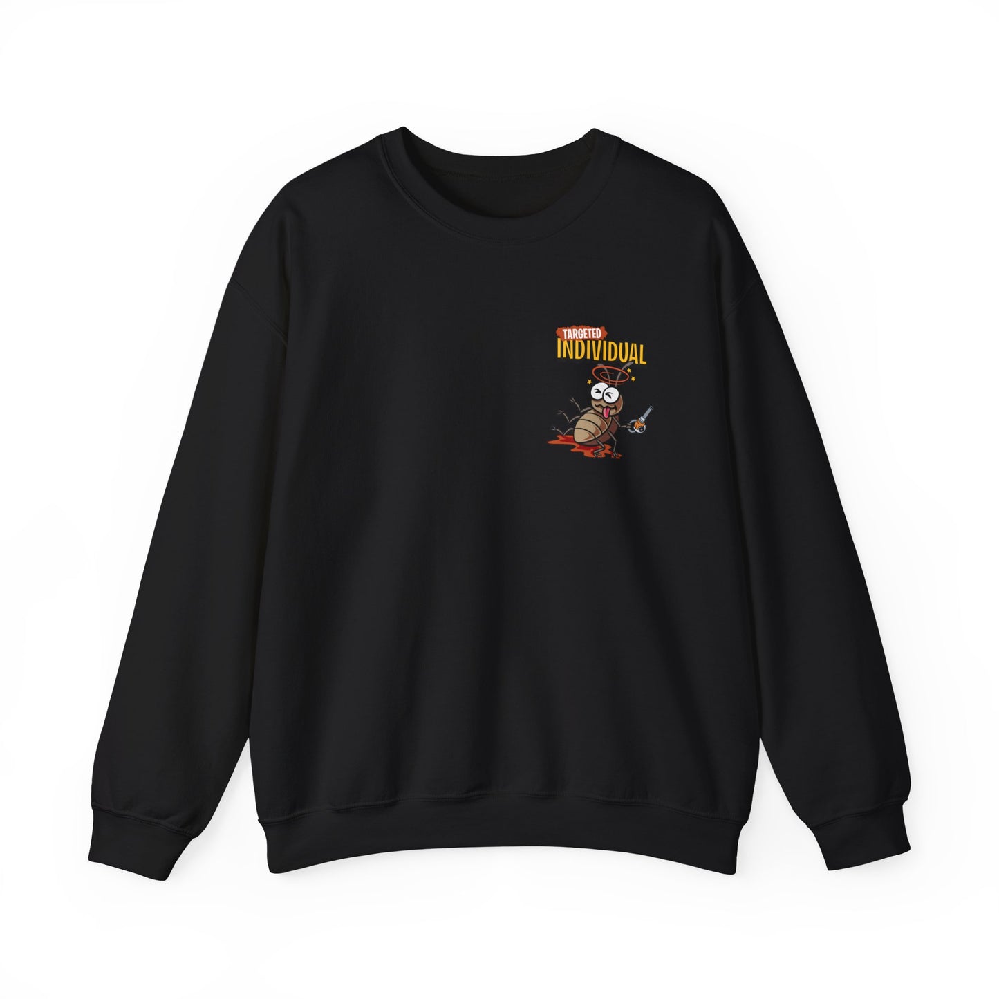 Knight vs Worms Crewneck Sweatshirt — Funny Medieval Cartoon Graphic