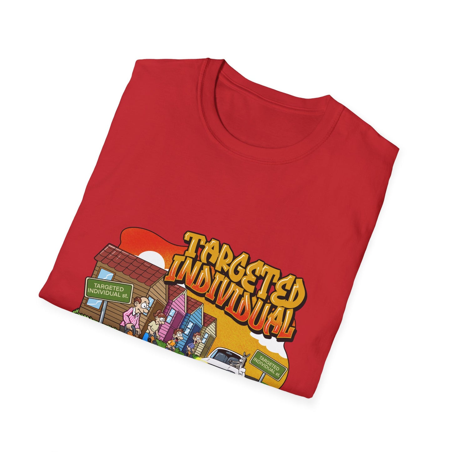 Targeted Individual Graphic T-Shirt — Retro Street Scene Tee