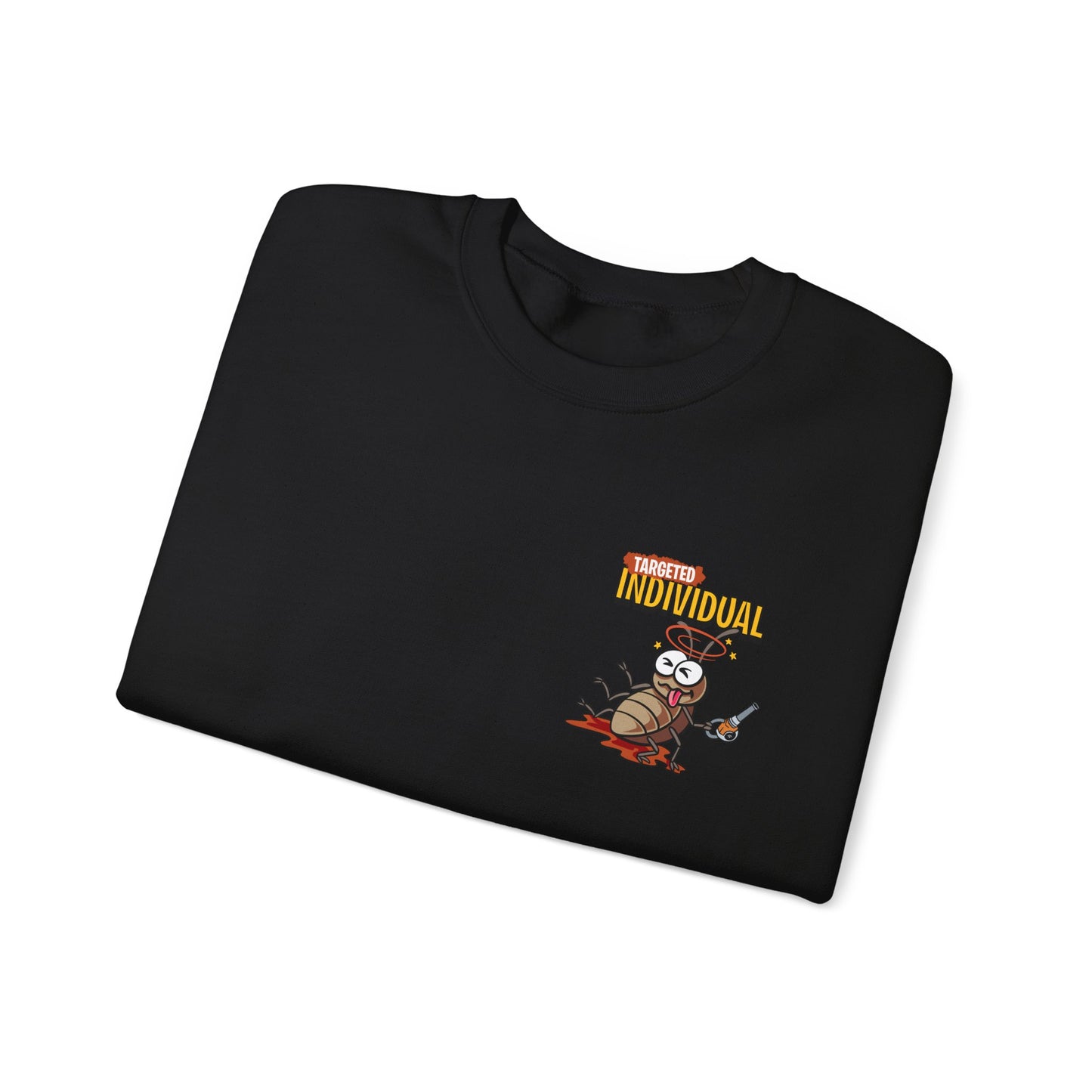 Knight vs Worms Crewneck Sweatshirt — Funny Medieval Cartoon Graphic