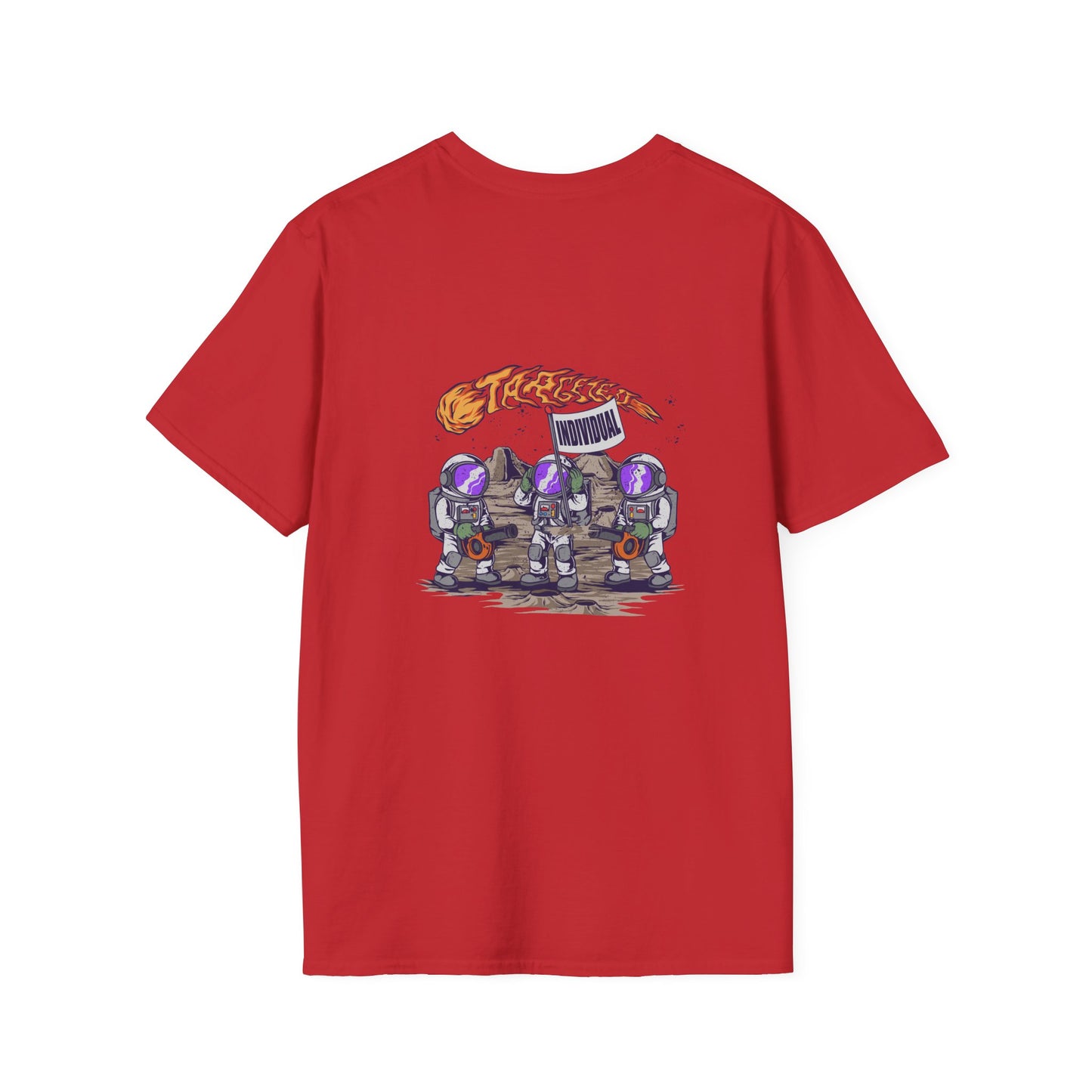 Space Protest T-Shirt — Cute Astronauts Holding Sign with Comet Graphic