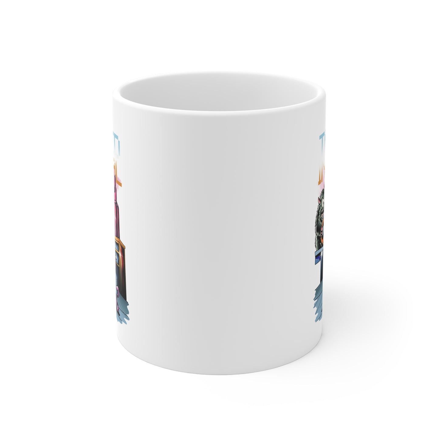 Robot Retro Mug — "Targeted Individual" Sci‑Fi Vintage Ceramic Coffee Cup