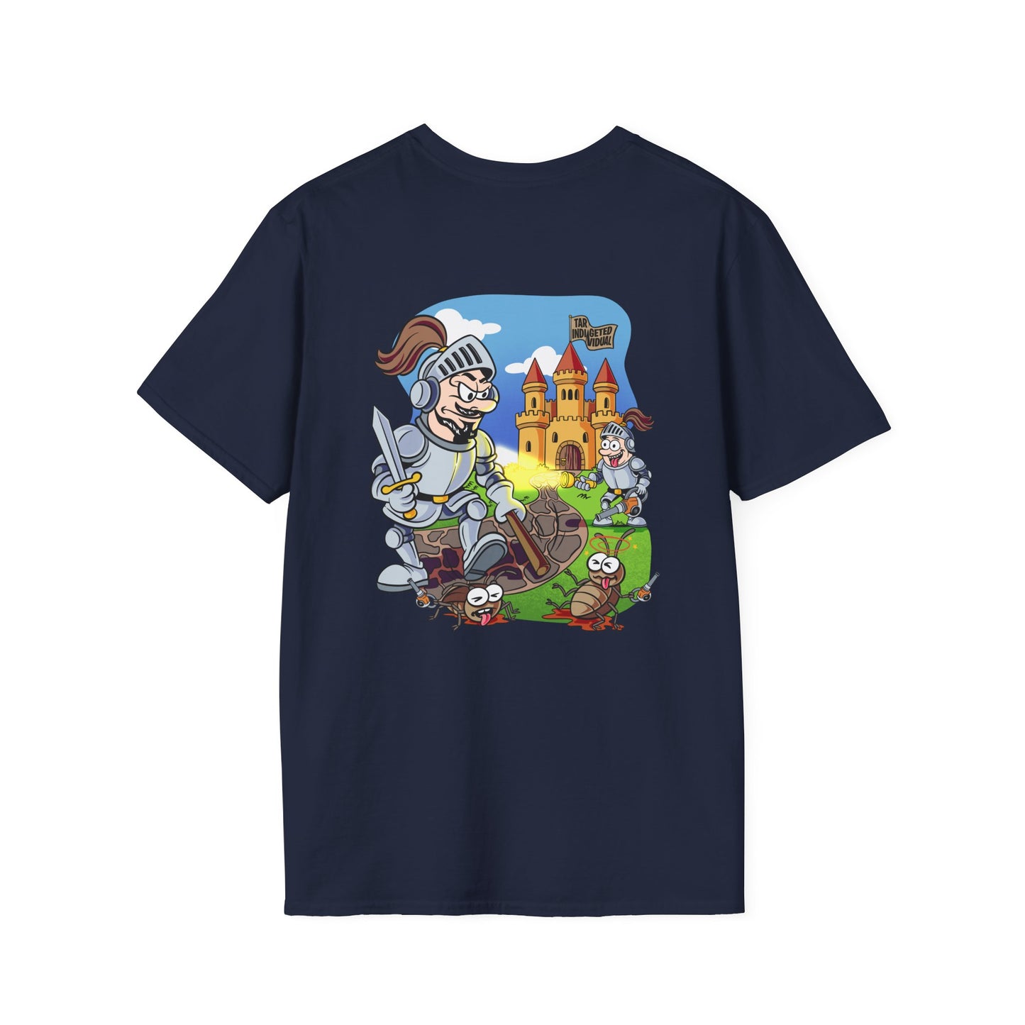 Medieval Worm Knight T-Shirt — Funny Castle Adventure Graphic Tee