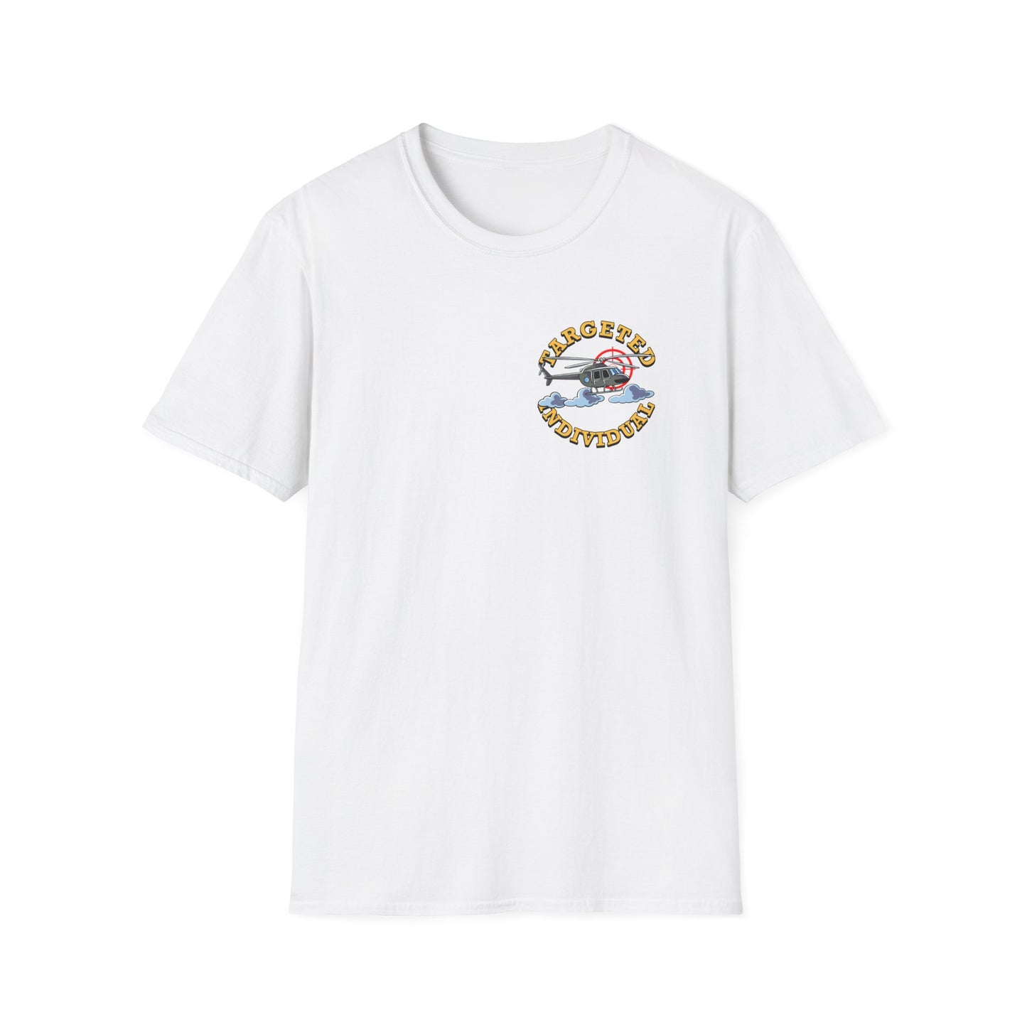Target Individual T-Shirt — 'Target Individual' Graphic Tee with Police Truck & Targets