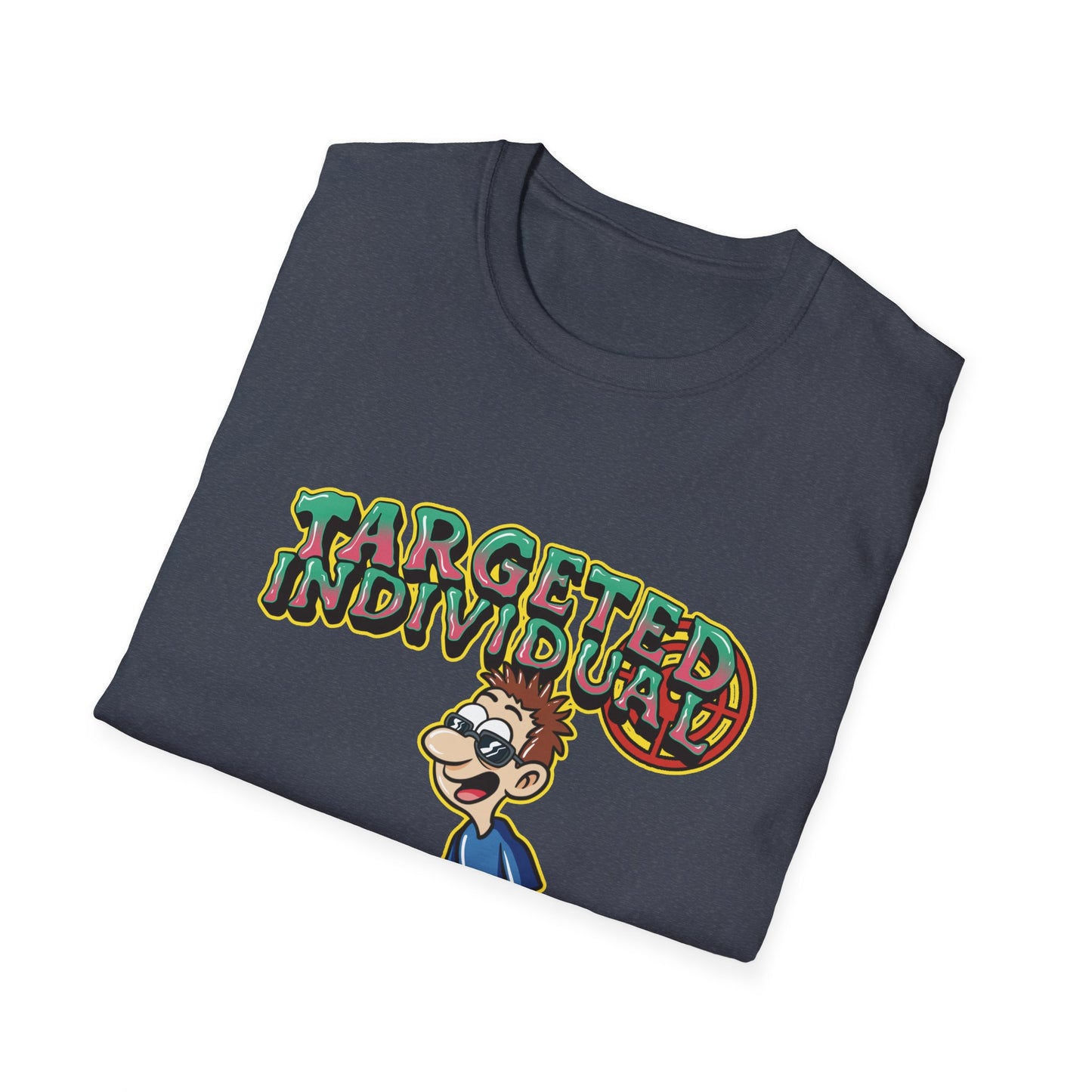 Targeted Individual T-Shirt — Surfer Cartoon Graphic Tee