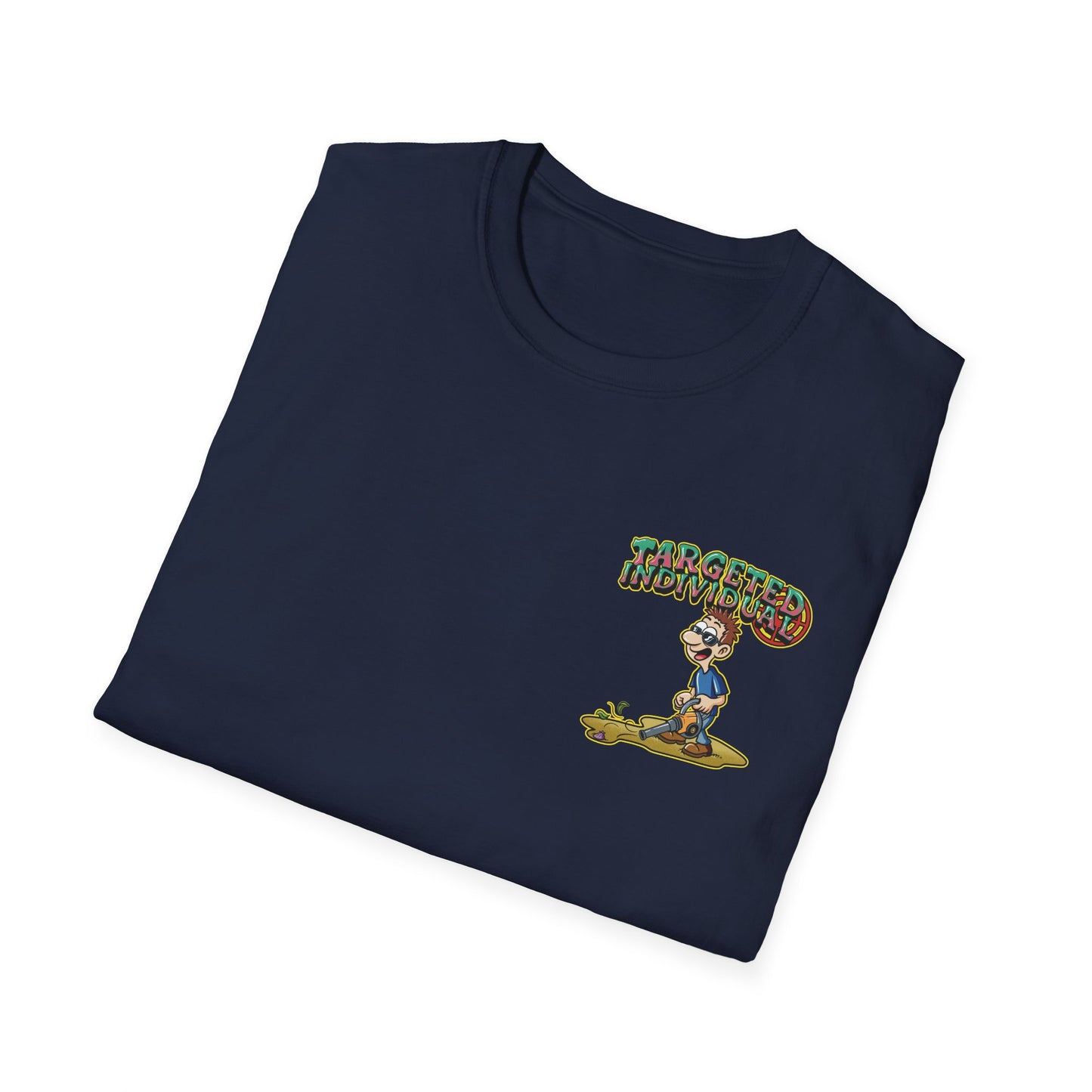 Targeted Individual Graphic T-Shirt — Retro Beach Protest Artwork