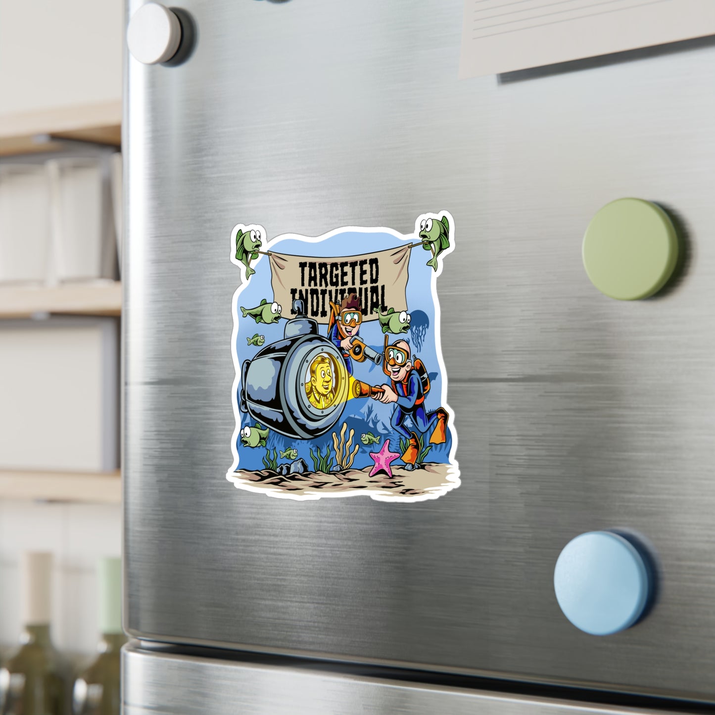 Targeted Individual Submarine Sticker — Kiss-Cut Vinyl Decal