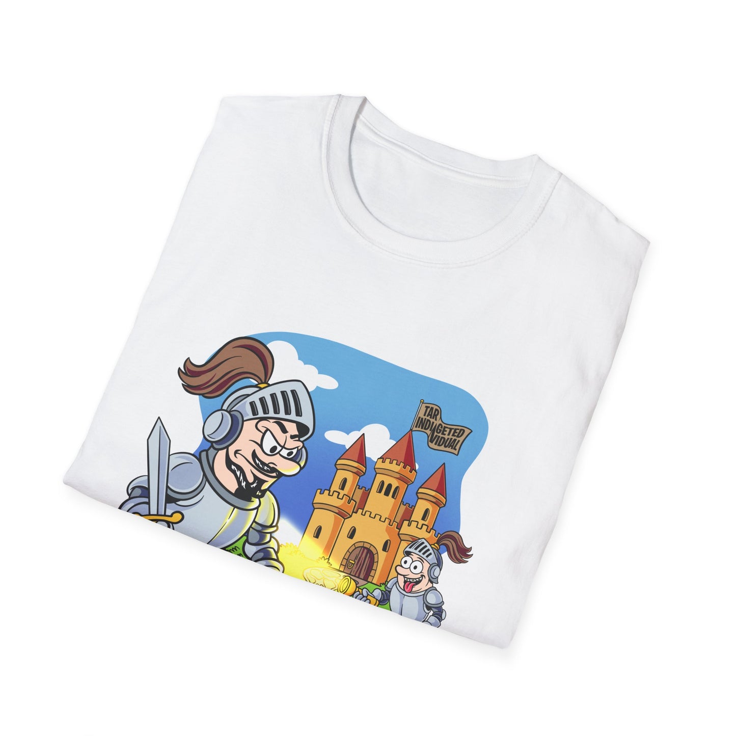 Knight Cartoon T-Shirt — Cute Medieval Castle Adventure Tee