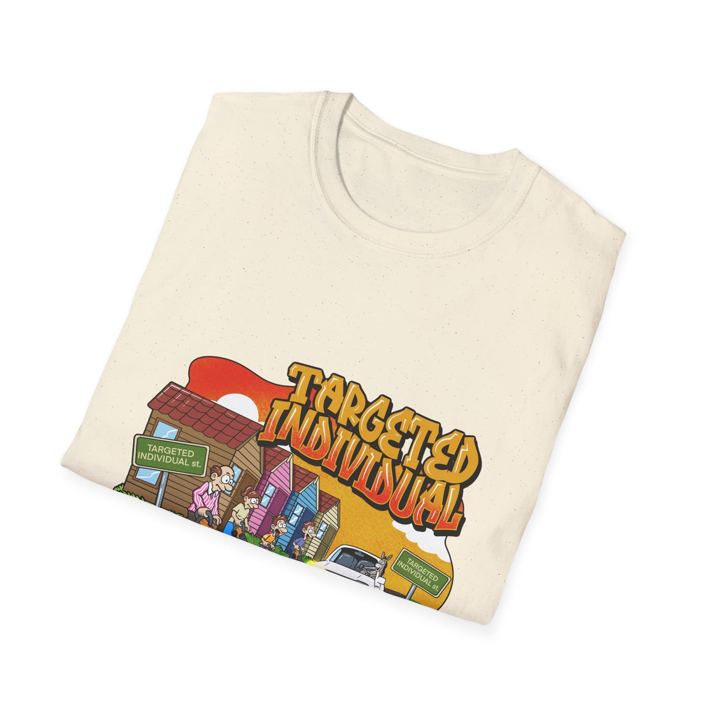 Targeted Individual Graphic T-Shirt — Retro Street Scene Tee