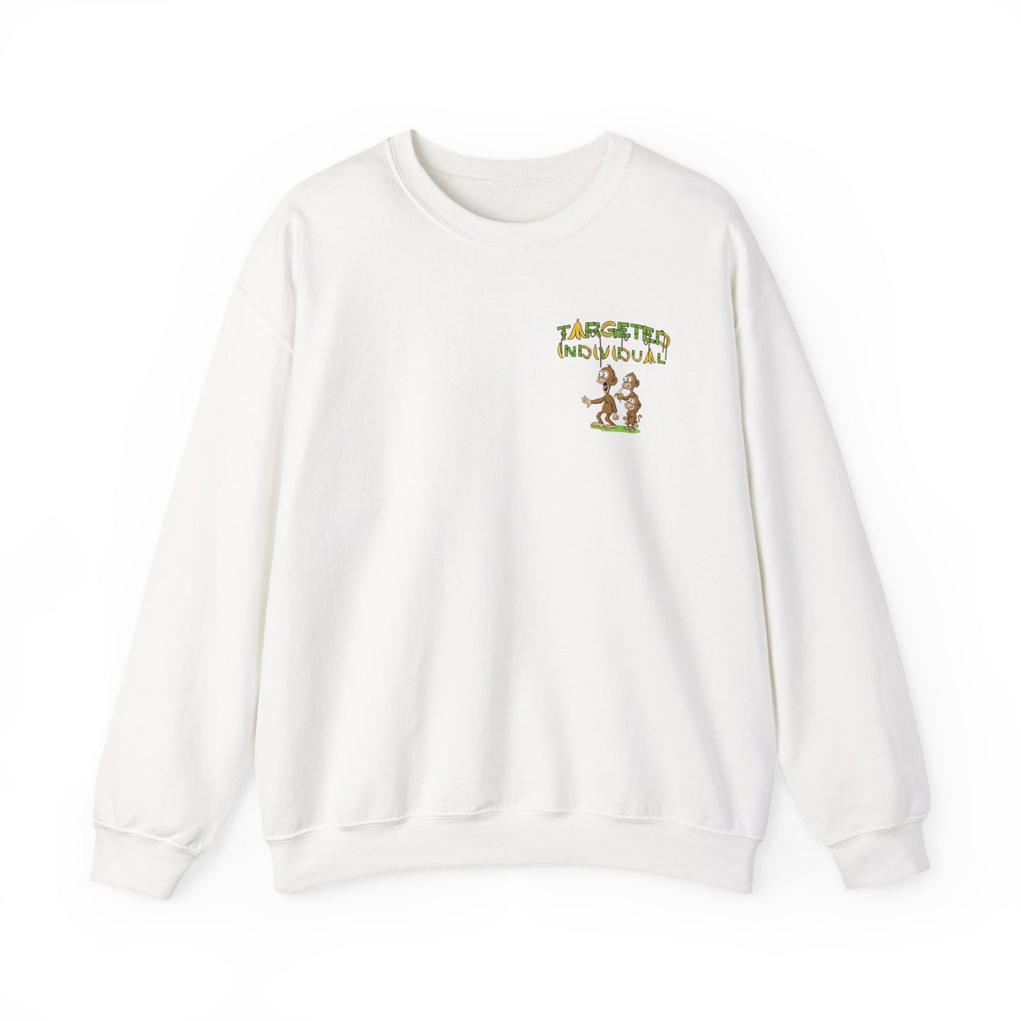 Targeted Individual Crewneck Sweatshirt — Retro Cartoon Graphic