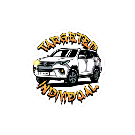 Targeted Individual SUV Vinyl Sticker — Kiss-Cut Car Decal