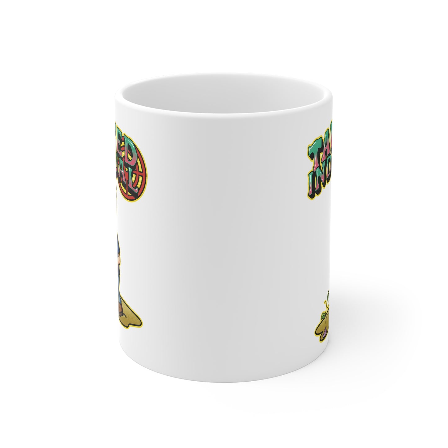 Targeted Individual Coffee Mug — Funny Metal Detector Cartoon Gift