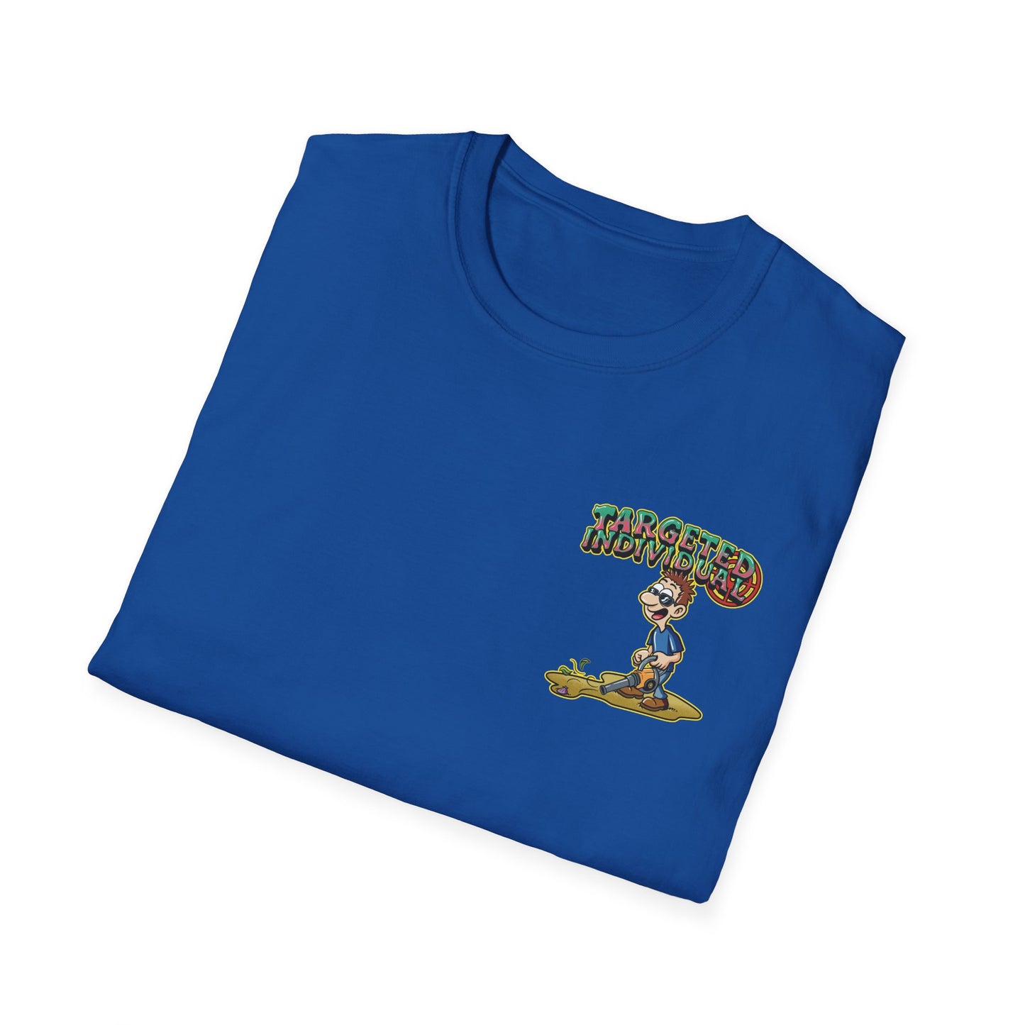Targeted Individual Graphic T-Shirt — Retro Beach Protest Artwork