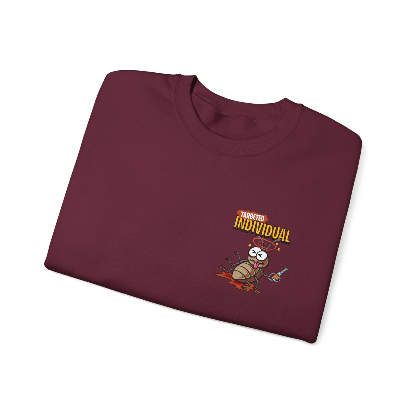 Knight vs Worms Crewneck Sweatshirt — Funny Medieval Cartoon Graphic