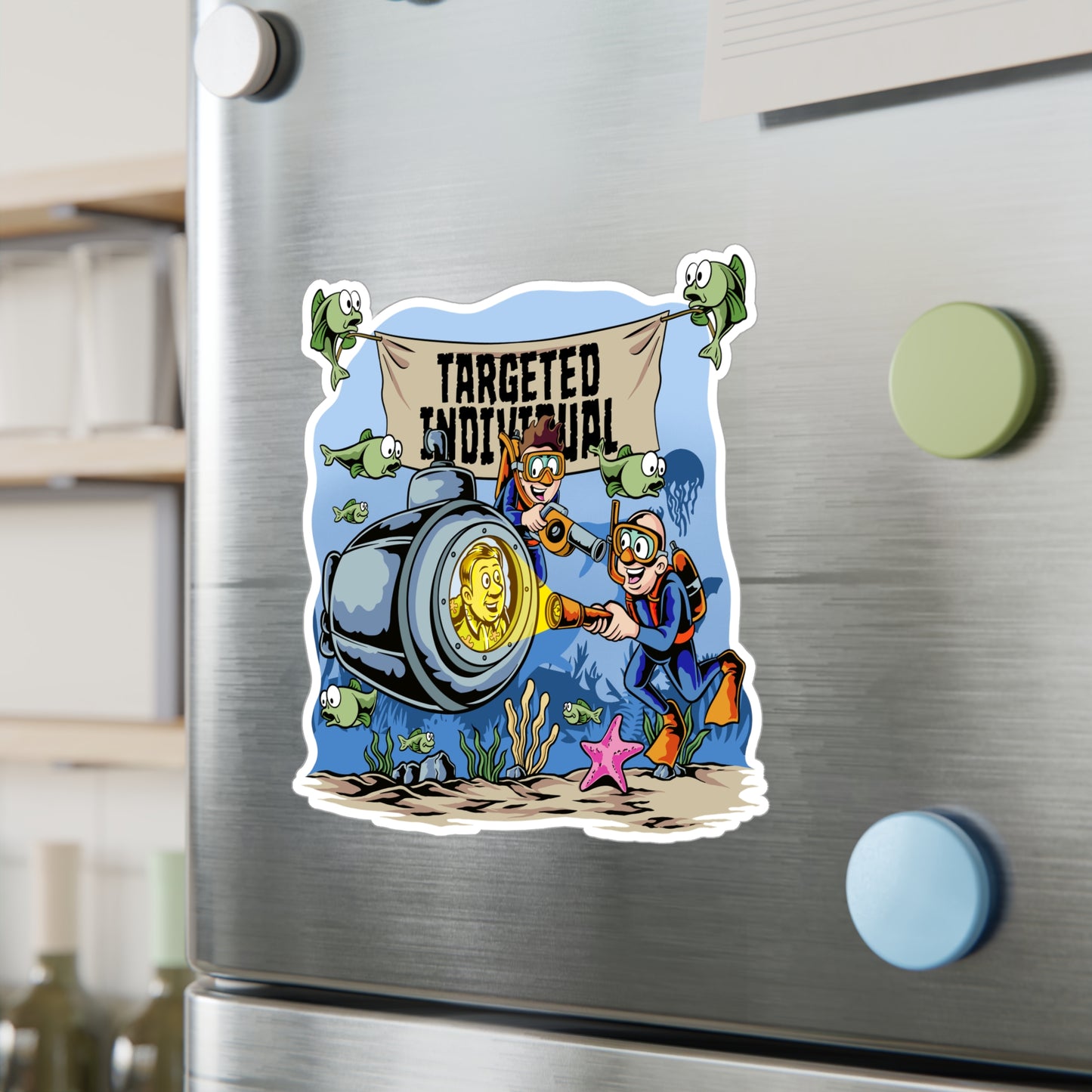 Targeted Individual Submarine Sticker — Kiss-Cut Vinyl Decal