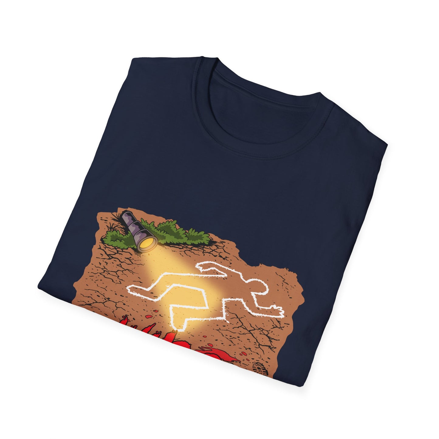 Crime Scene Chalk Outline T-Shirt – "Who's Next?" Graphic Tee