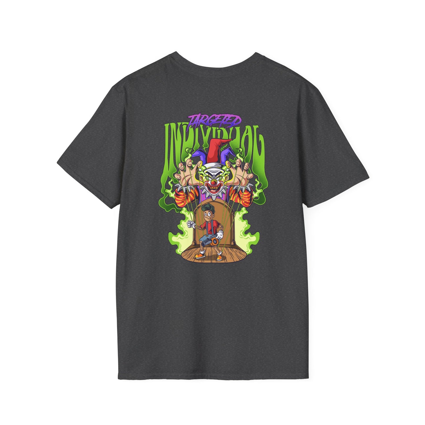 Scaredy Clown Graphic T-Shirt — Horror Joker Back Print