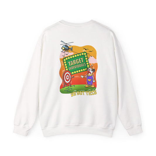 Crewneck Sweatshirt — "Target Individuals" Graphic Back Print