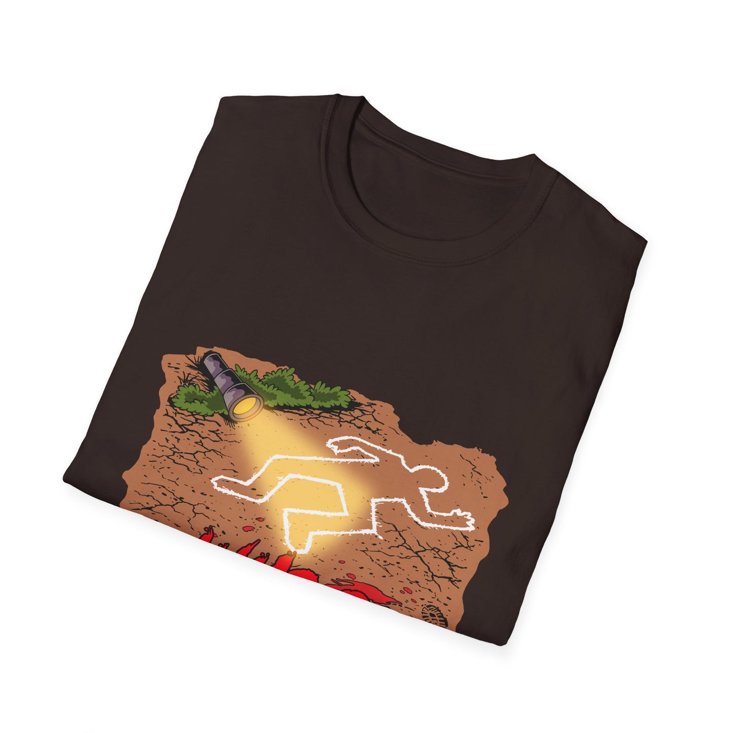Crime Scene Chalk Outline T-Shirt – "Who's Next?" Graphic Tee