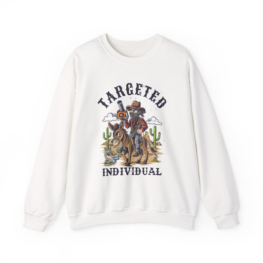 Sweatshirt — "Targeted Individual" Cowboy Graphic Crewneck
