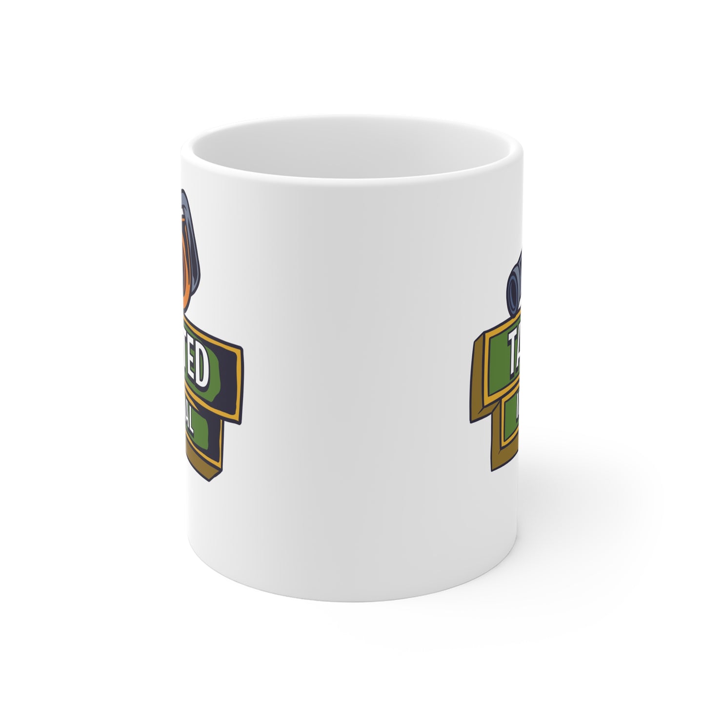 Targeted Individual Mug — Coffee Cup with Telescope Emblem