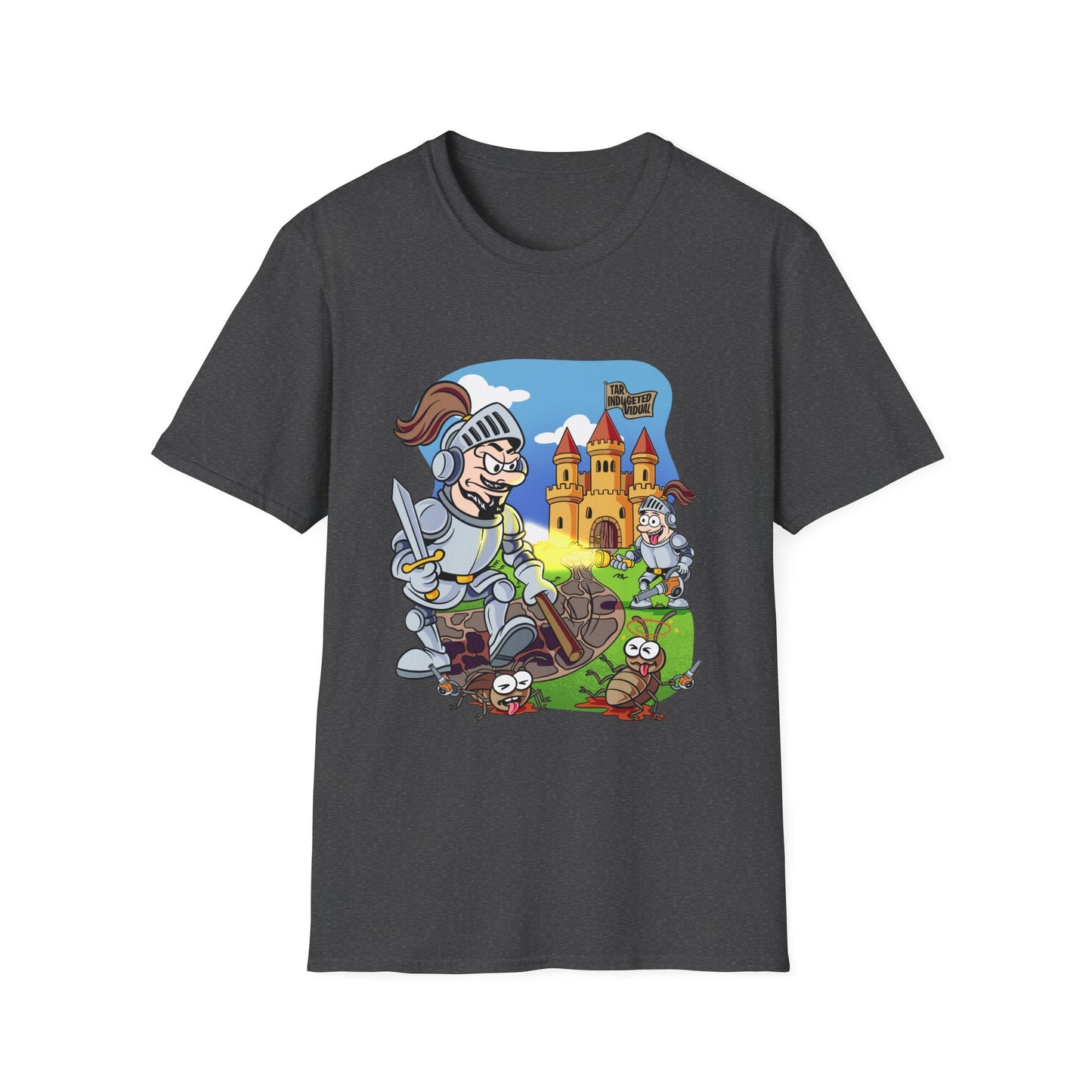 Knight Cartoon T-Shirt — Cute Medieval Castle Adventure Tee